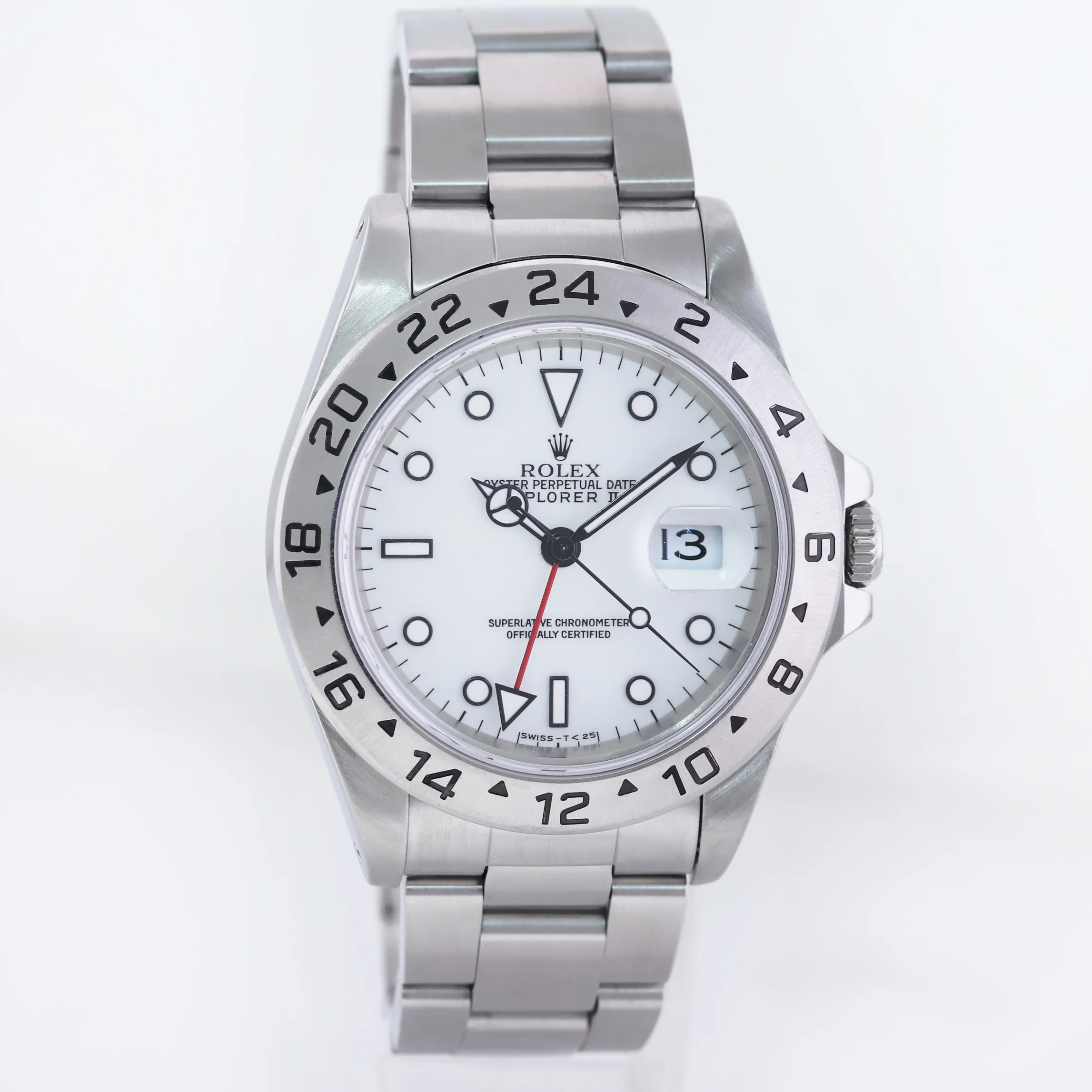 1991 TRITIUM Rolex Explorer II White 16570 40mm Polar Stainless Steel GMT Watch Box - Image 3