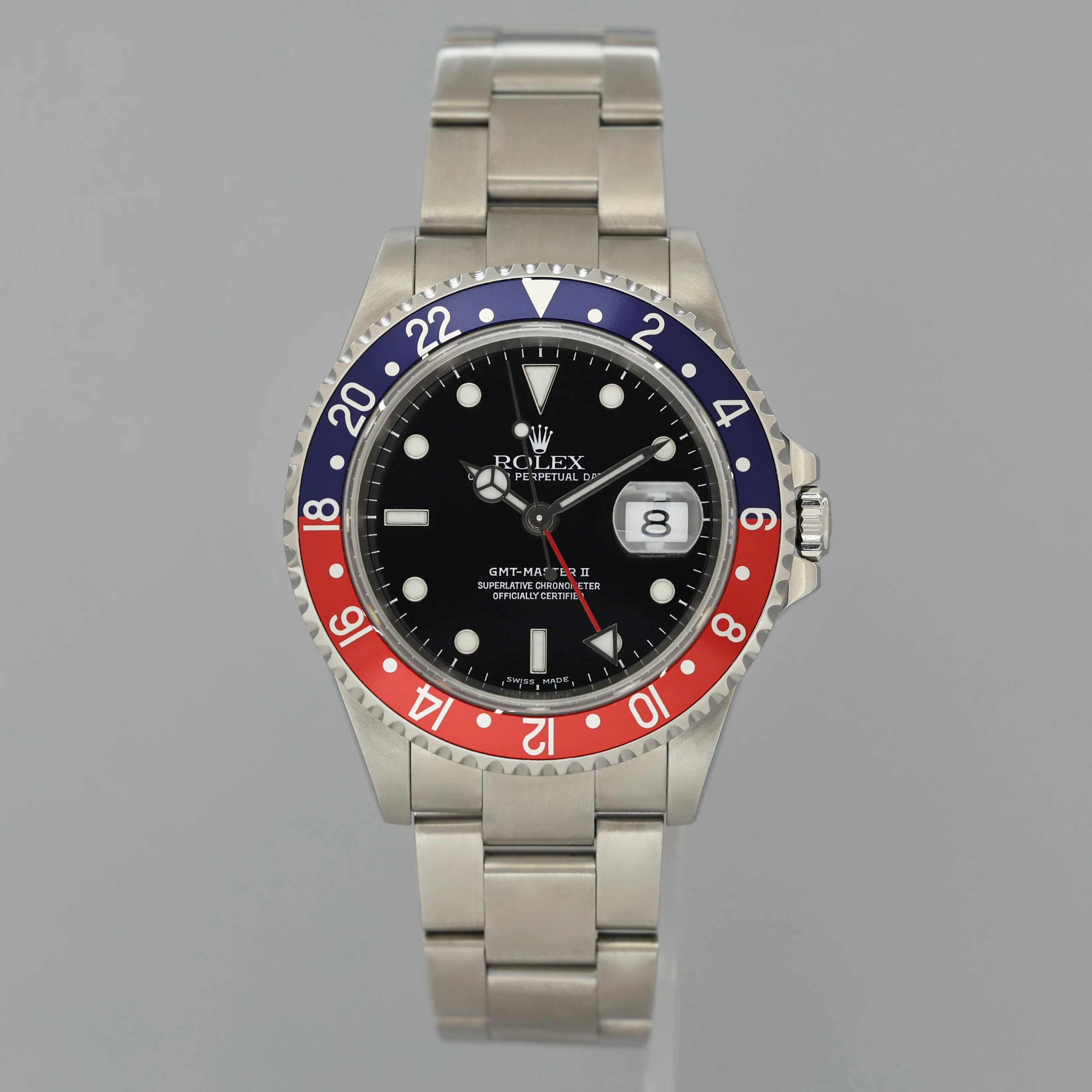 2000 MINT PAPERS Rolex GMT-Master II 2 Pepsi Blue Red Steel 16710BLRO 40mm Watch - Image 2