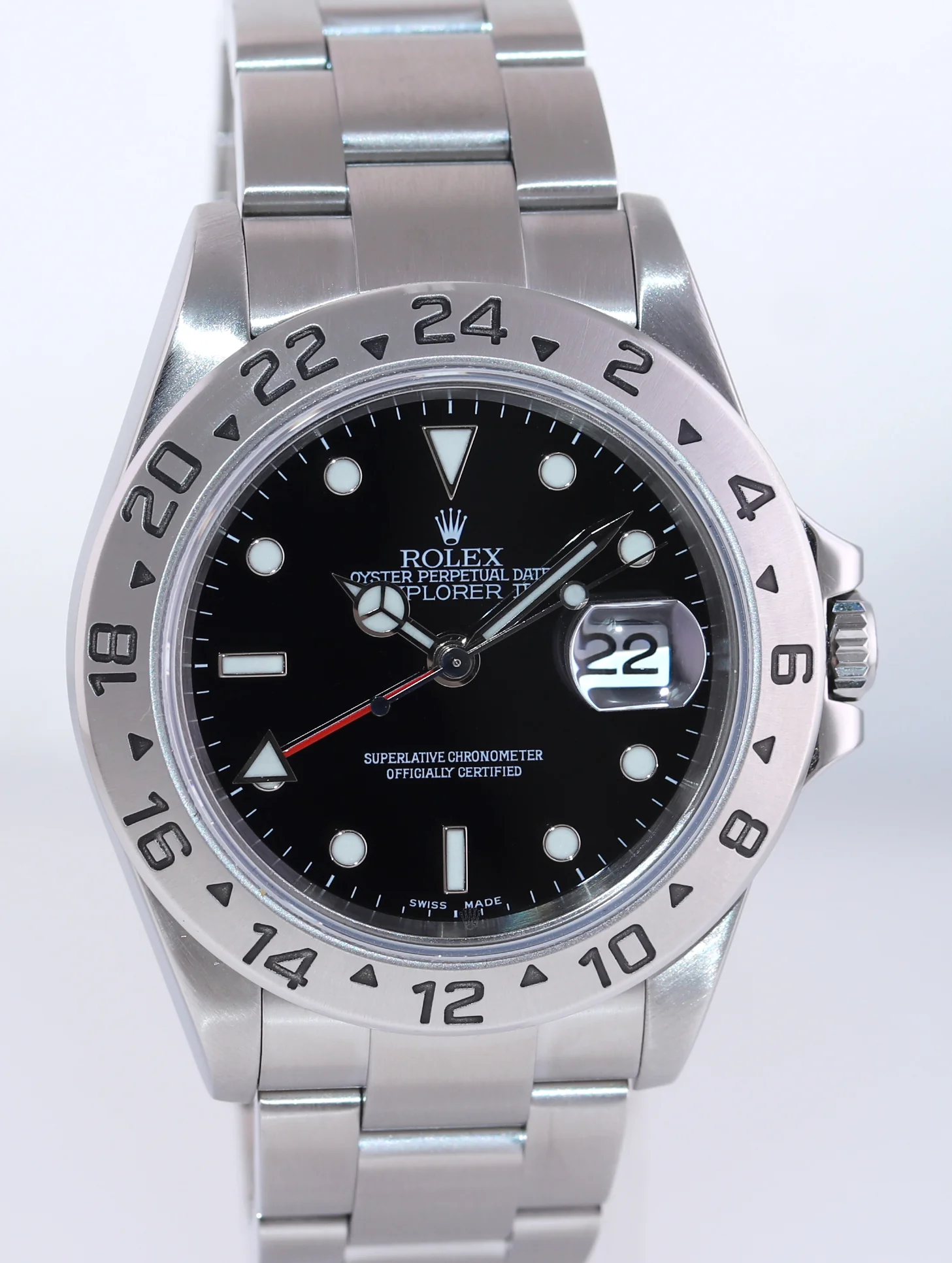 2004 MINT Rolex Explorer II 16570 Stainless Steel Black Date GMT 40mm Watch Box - Image 3