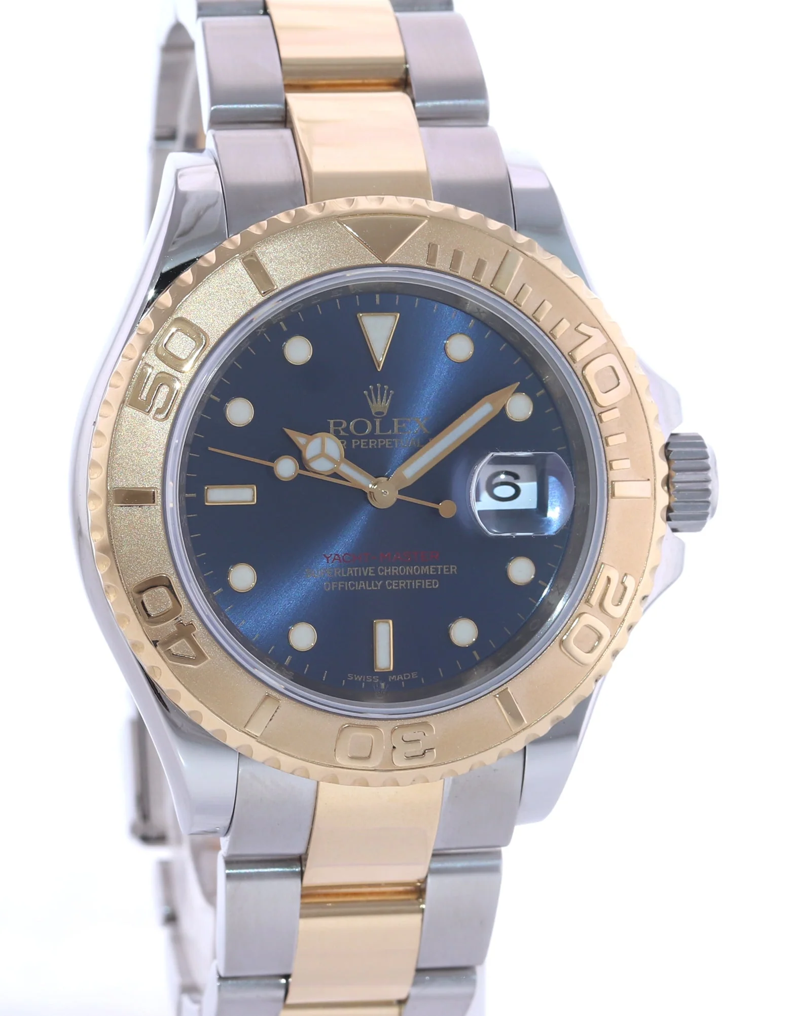 MINT Rolex Yacht-Master 16623 Blue Dial Two Tone Steel 18k Yellow Gold Watch Box - Image 3
