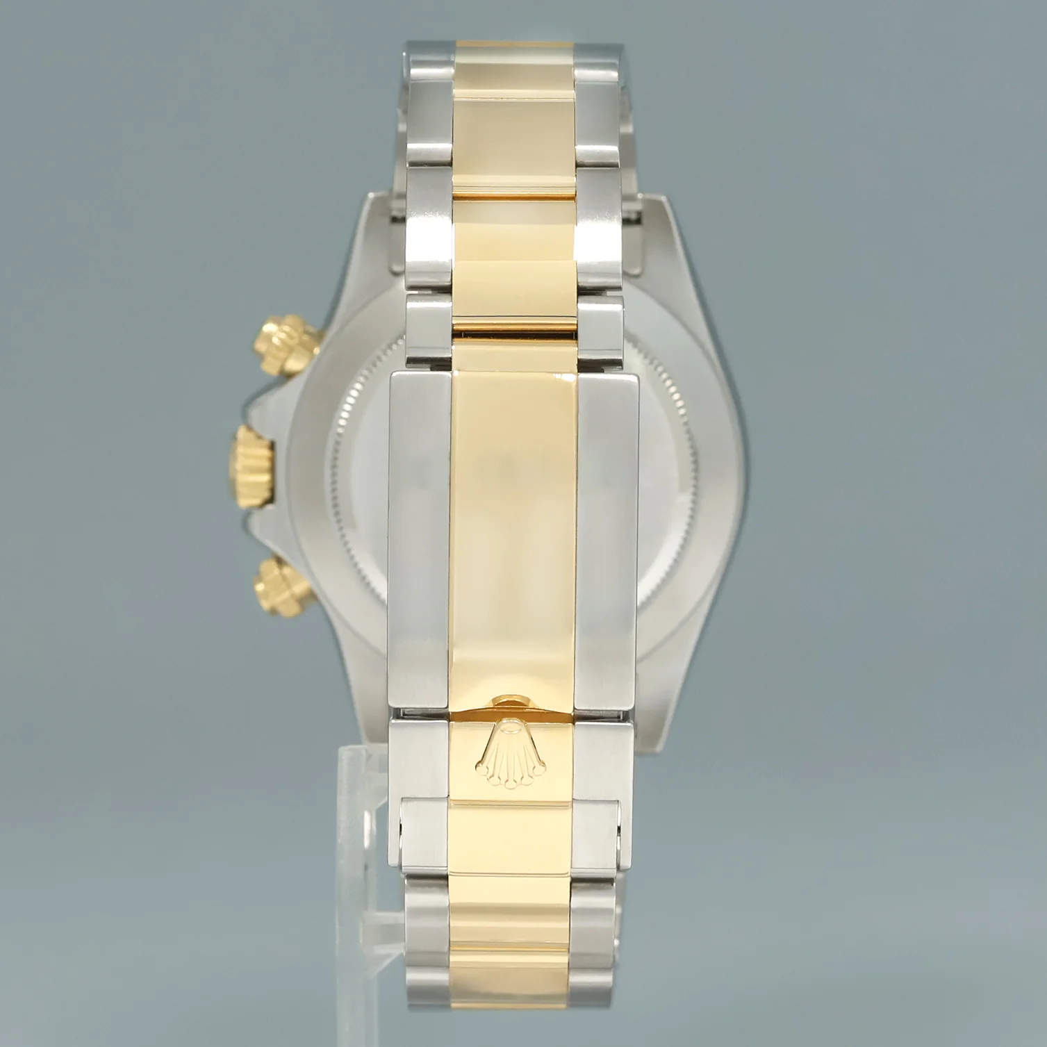 2009 MINT Rolex Daytona 116523 Black Diamond Dial Steel Yellow Gold Two Tone Watch - Image 5
