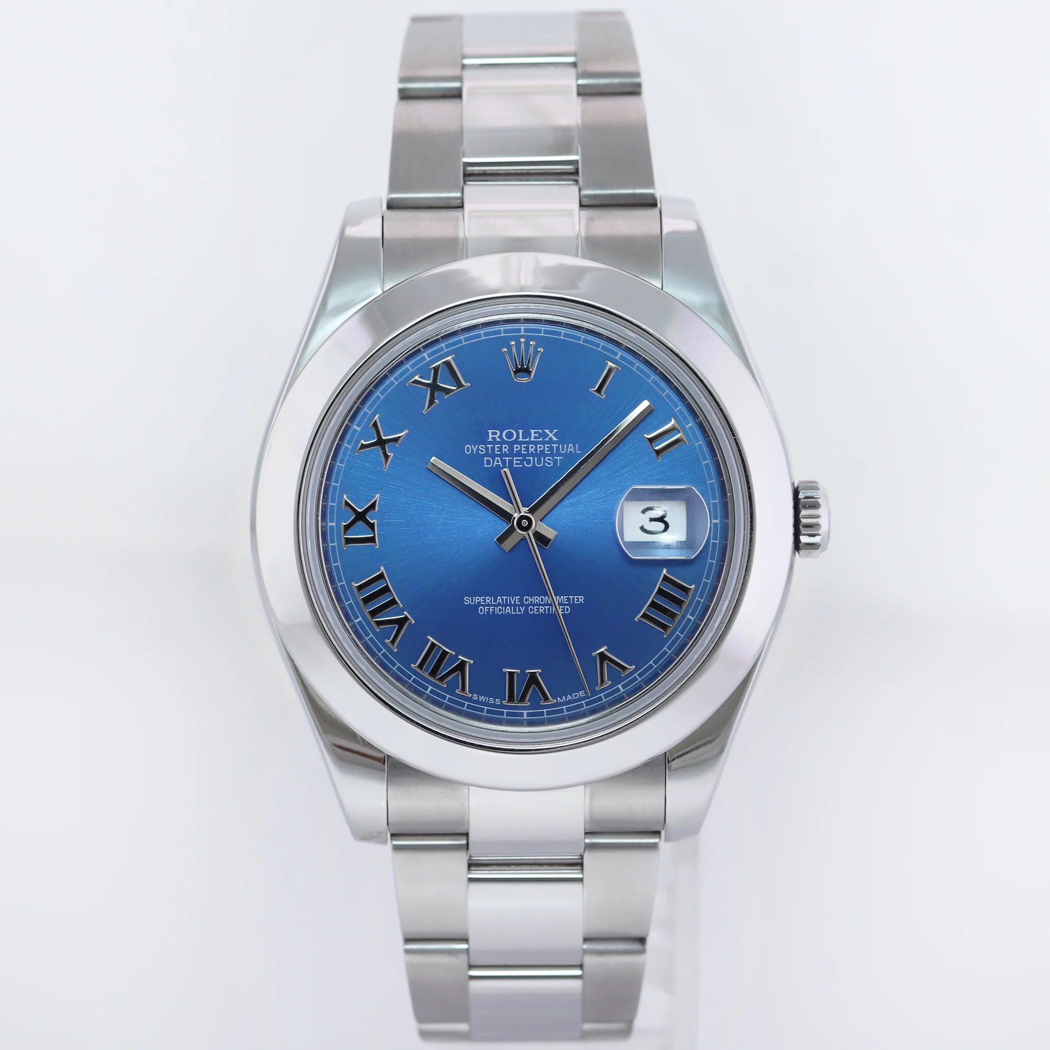 2014 PAPERS MINT Rolex DateJust II 116300 Azzurro Blue Roman Dial Steel 41mm Watch Box - Image 2