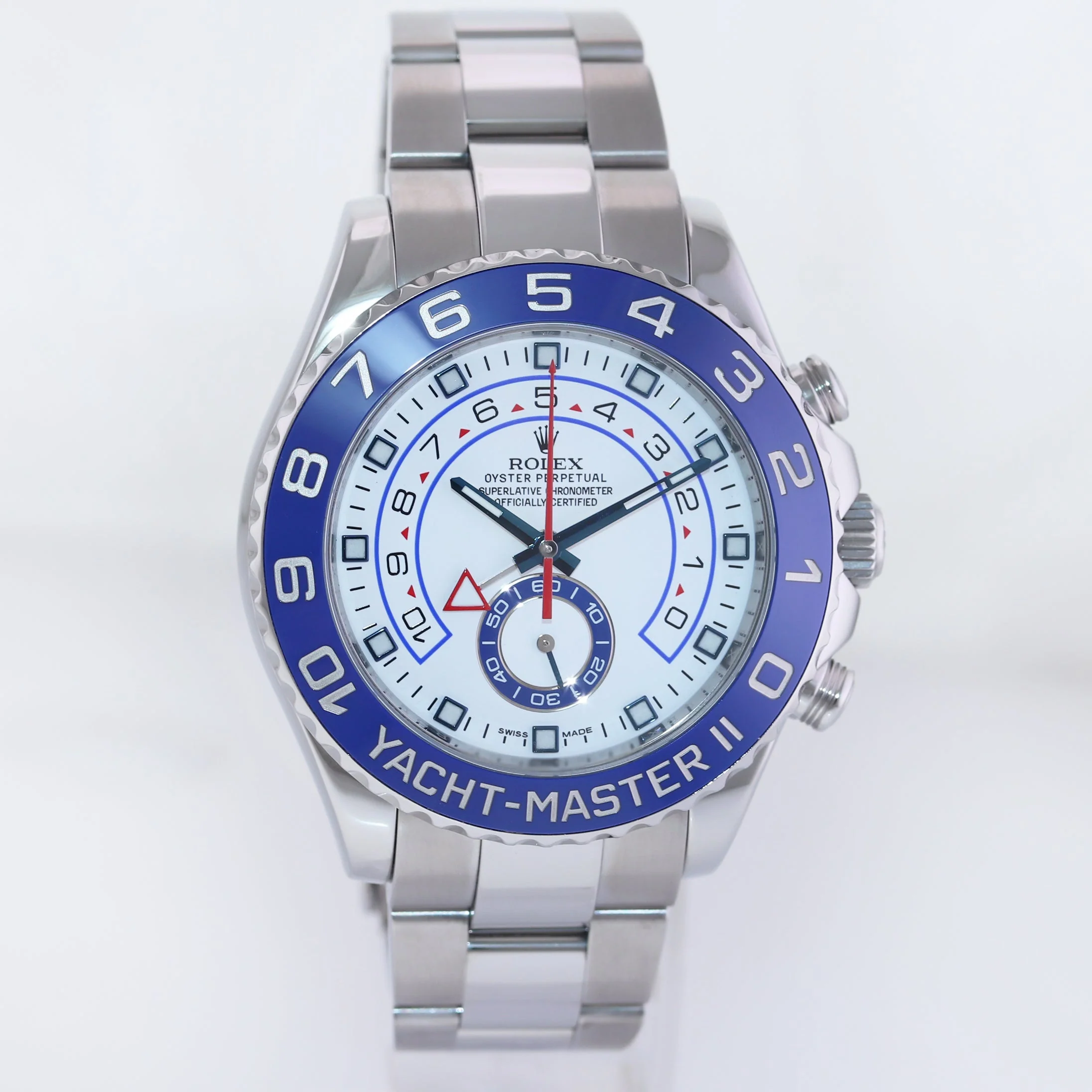 2016 MINT Rolex Yacht-Master II 44mm Steel White Blue Ceramic 116680 Watch Box - Image 3