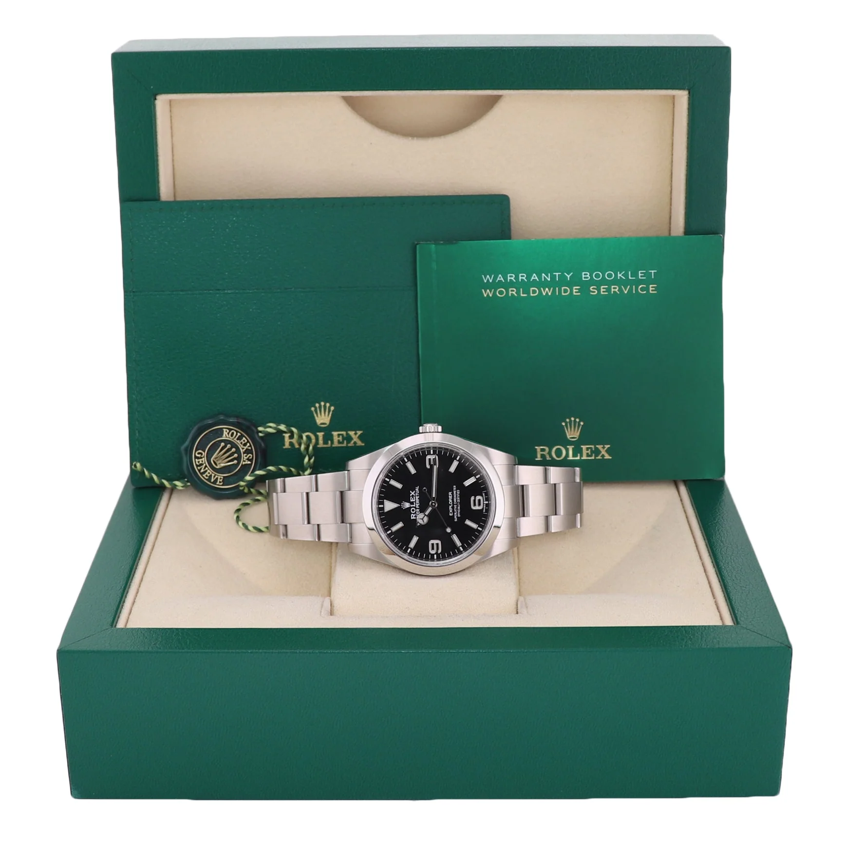 2017 MINT Rolex 214270 Explorer Black BLUE LUME 3-6-9 Steel 39mm Watch Box - Image 8