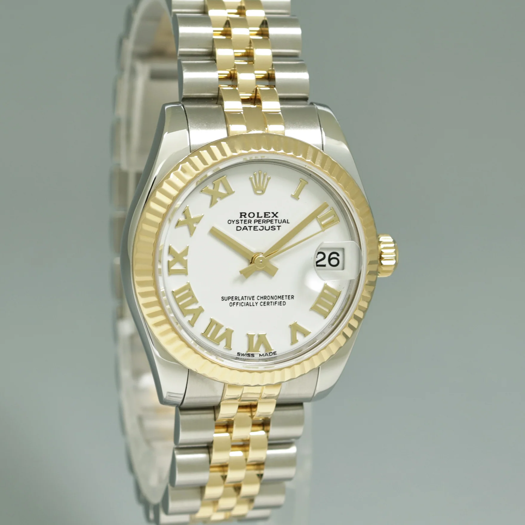 2019 Mint Ladies Rolex DateJust MidSize 31mm Jubilee White Roman 178273 Watch Box - Image 3
