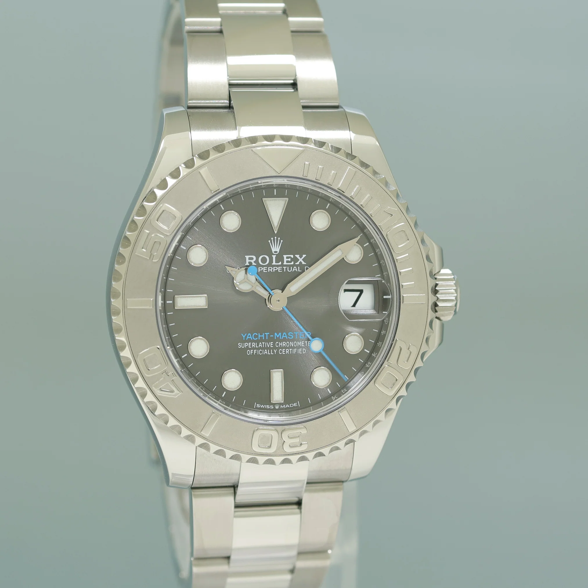 2019 MINT Rolex Yacht-Master 268622 Steel Rhodium 37mm Blue hand Watch Box - Image 3