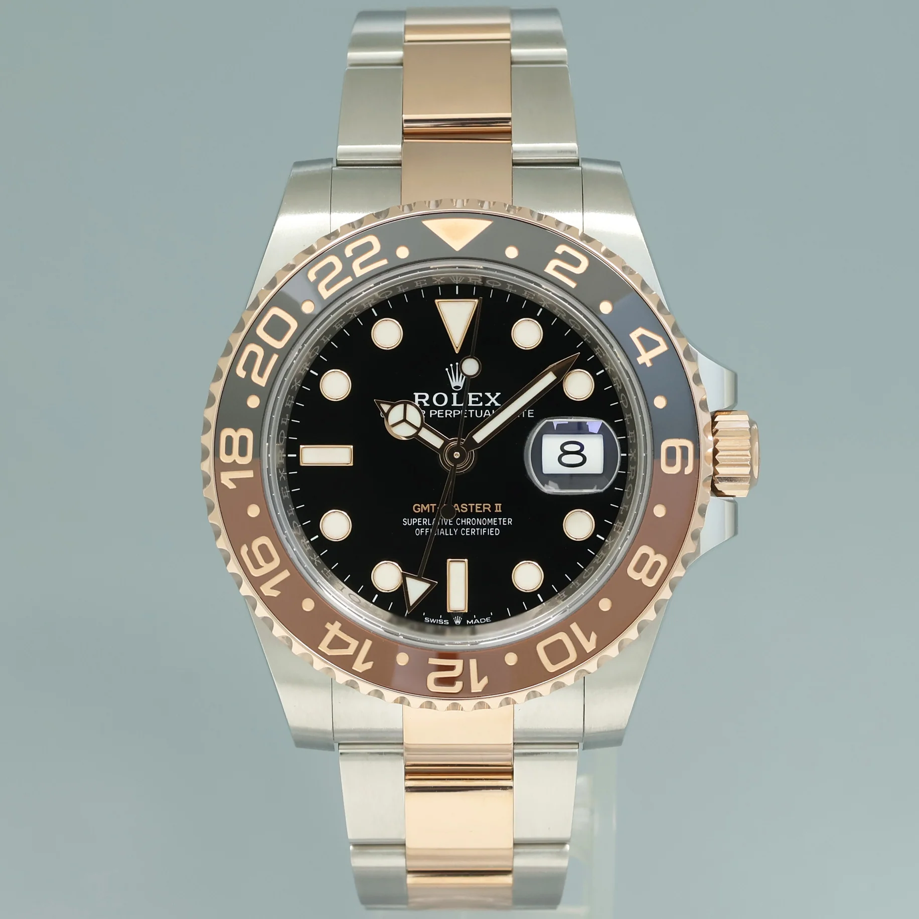 2020 NEW PAPERS Rolex GMT Master II Root Beer Rose Gold 126711 CHNR Watch Box - Image 2