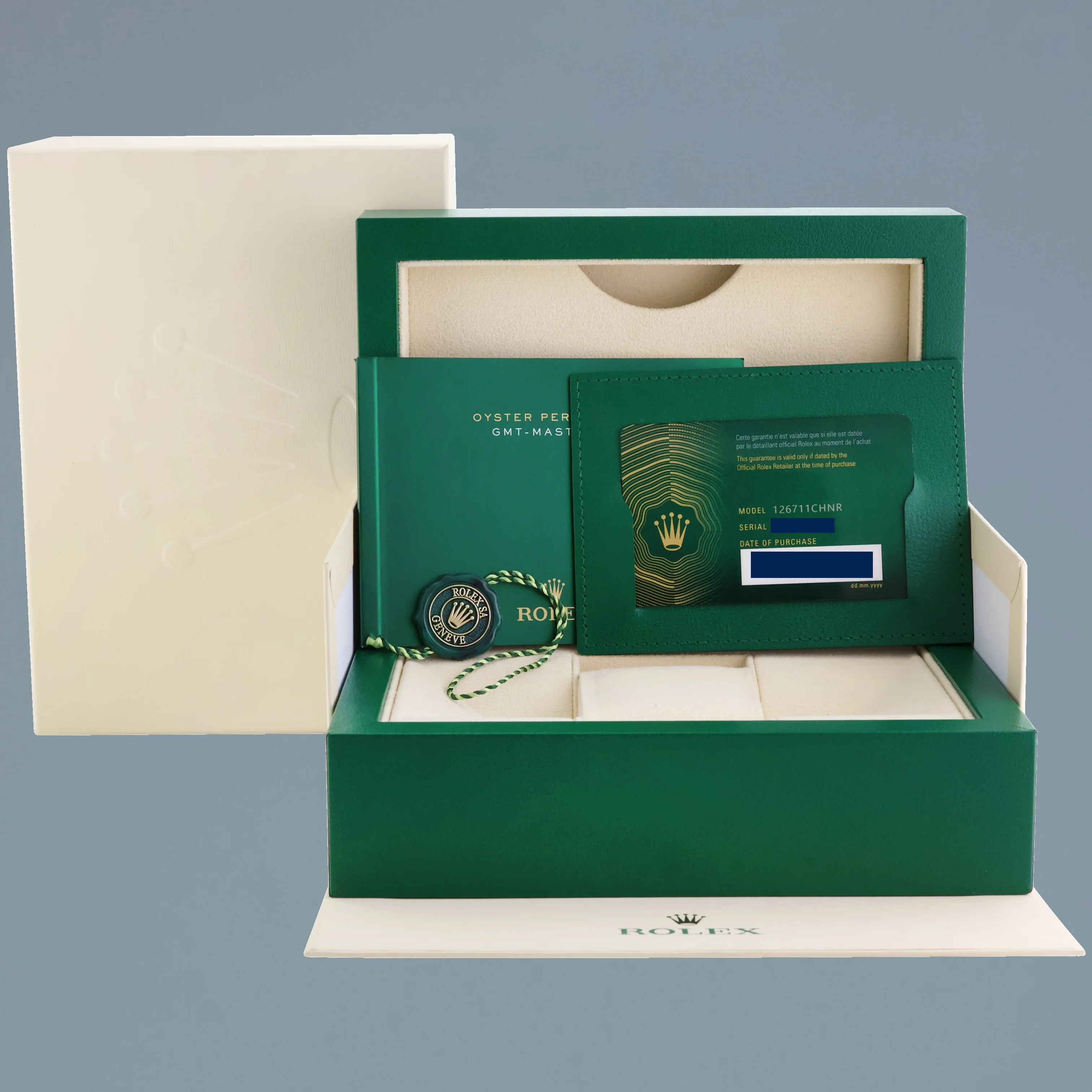 2020 NEW PAPERS Rolex GMT Master II Root Beer Rose Gold 126711 CHNR Watch Box - Image 7