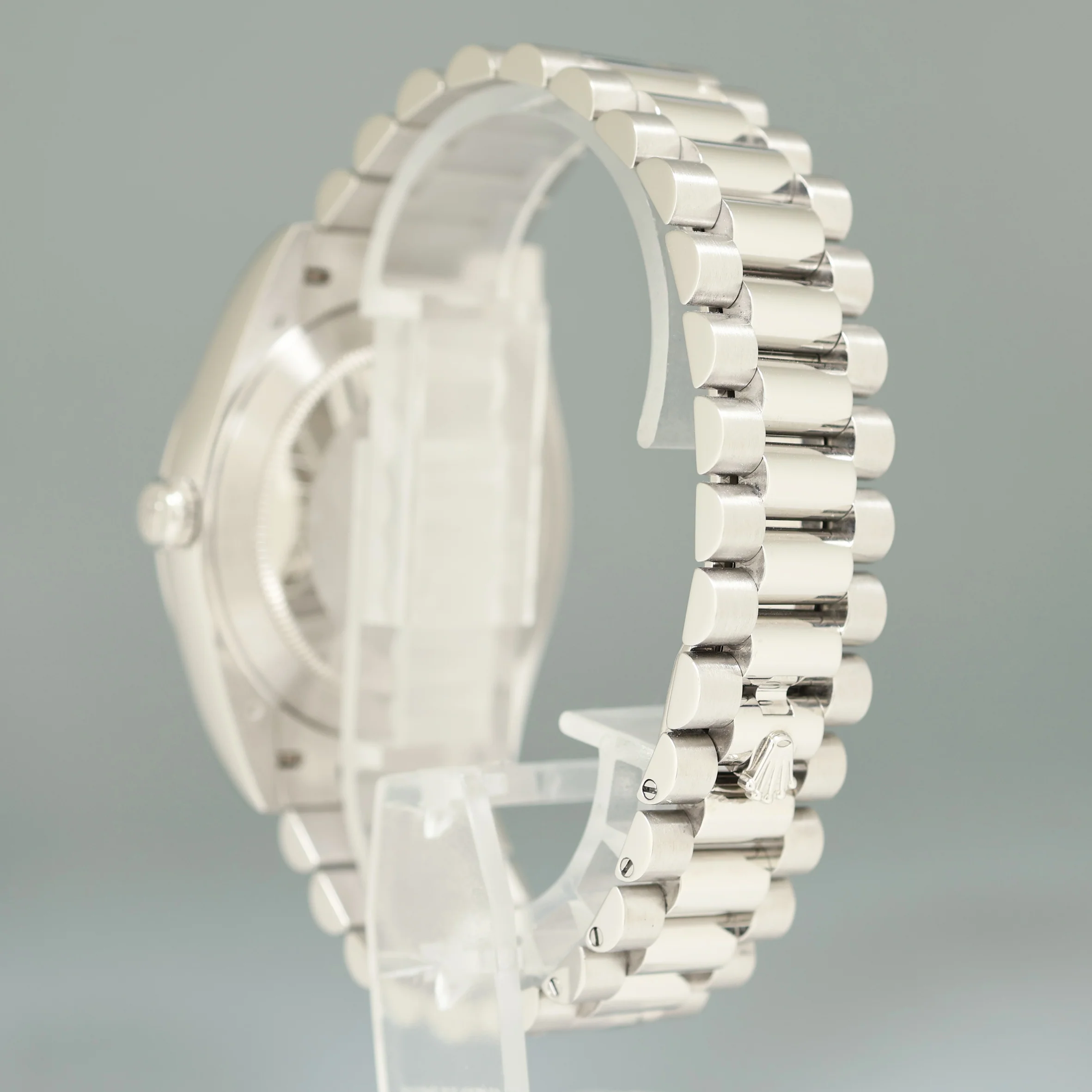 2021 MINT Rolex Platinum President Day Date 40 Blue Baguette Diamond 228206 Watch Box - Image 4