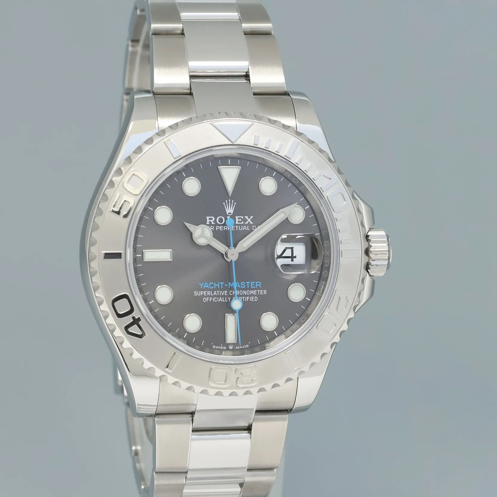 2021 MINT Rolex Yacht-Master 40mm 126622 Stainless Steel Platinum Rhodium Watch Box - Image 3