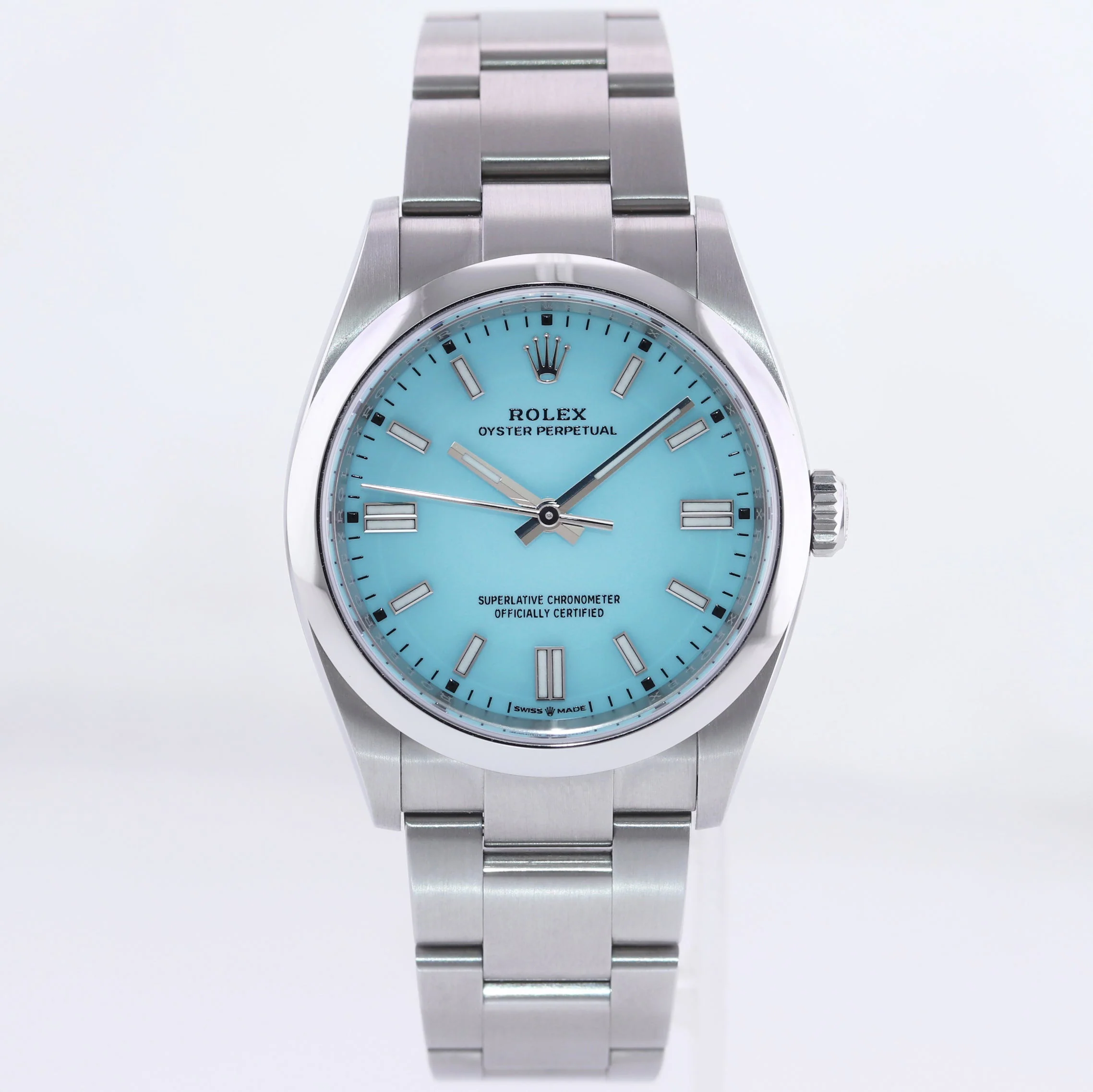 2021 NEW PAPERS Rolex Oyster 126000 Perpetual 36mm TIFFANY BLUE Watch Box - Image 2