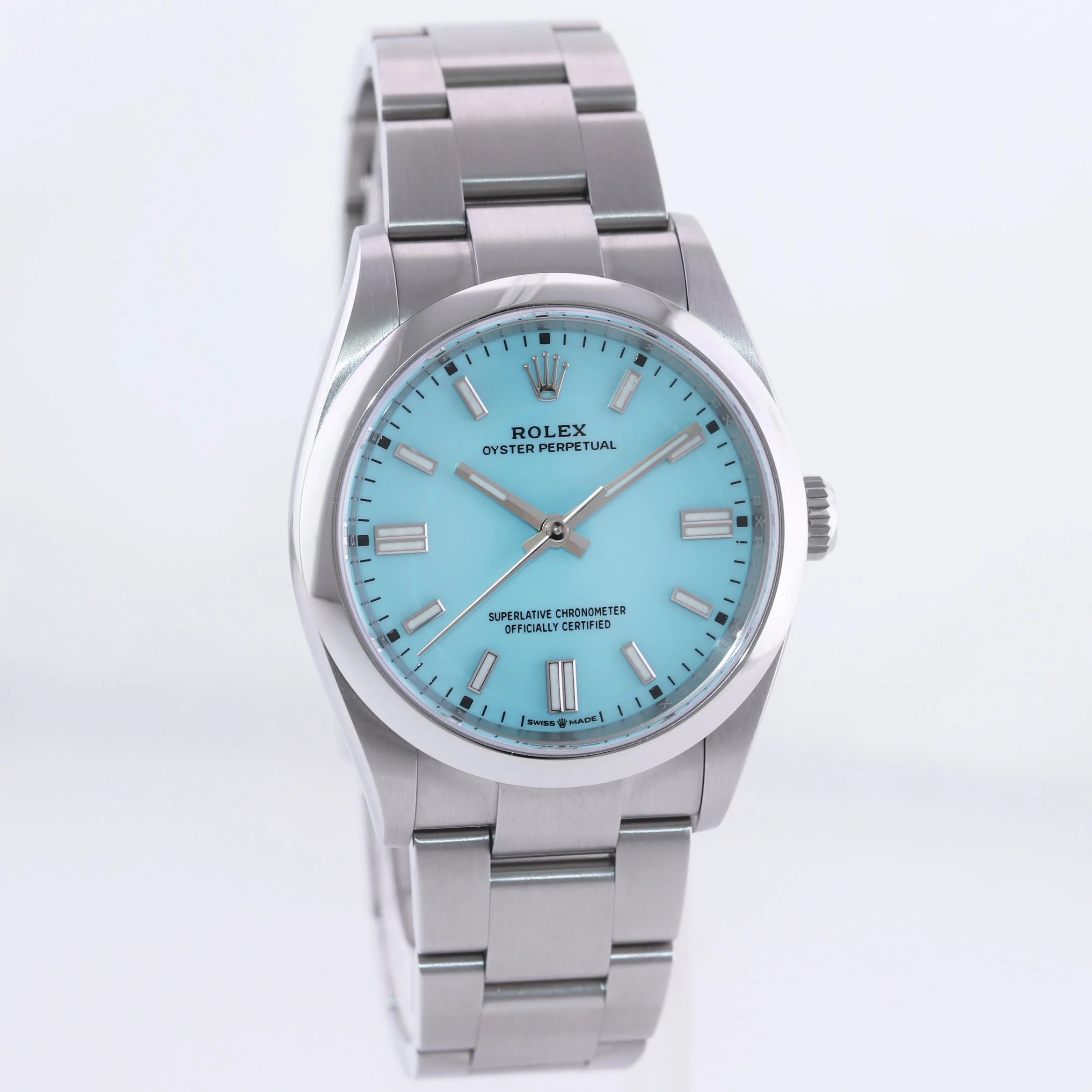 2021 NEW PAPERS Rolex Oyster 126000 Perpetual 36mm TIFFANY BLUE Watch Box - Image 3