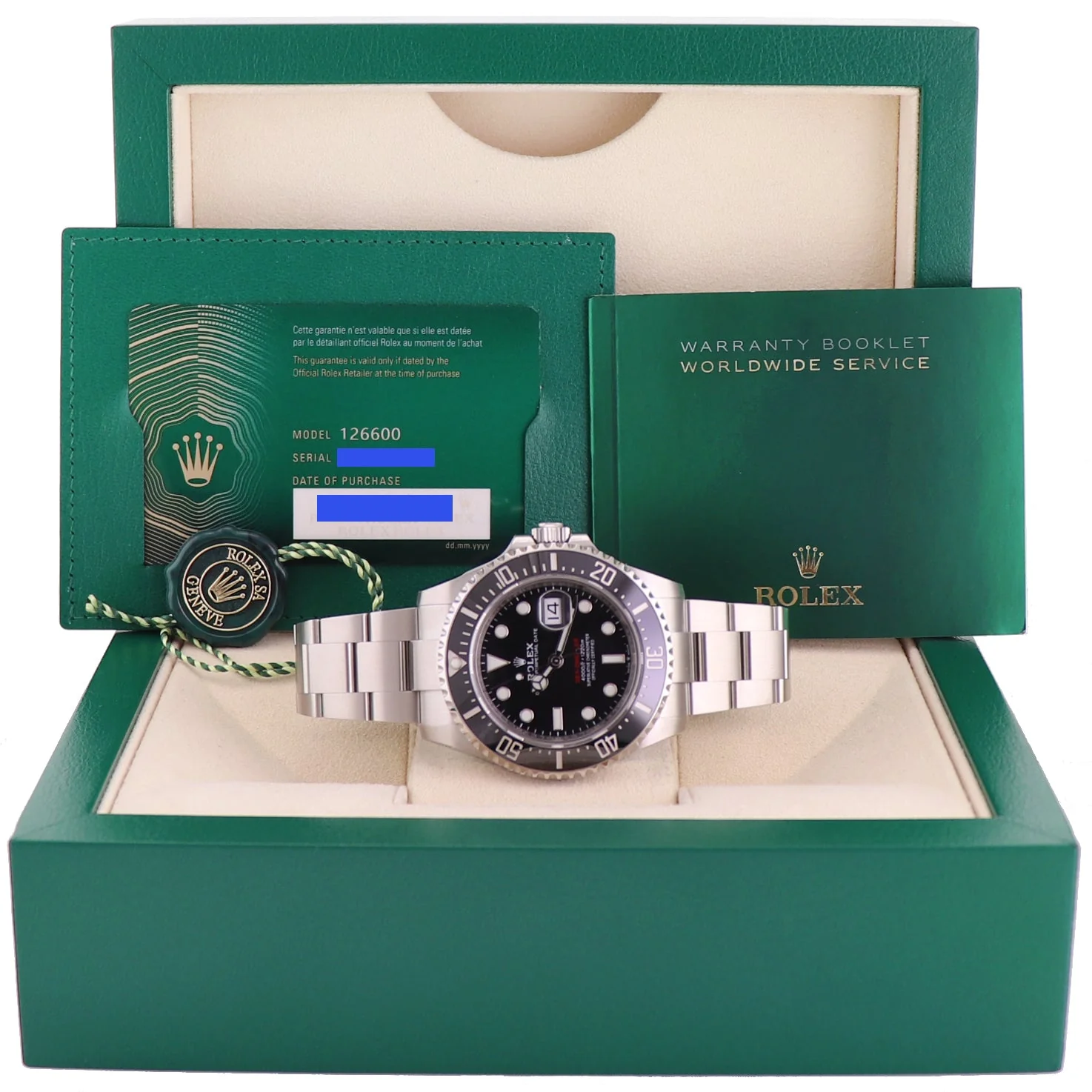 2021 NEW PAPERS Rolex Red Seadweller SD43 126600 43mm Mark 2 Watch Box - Image 8
