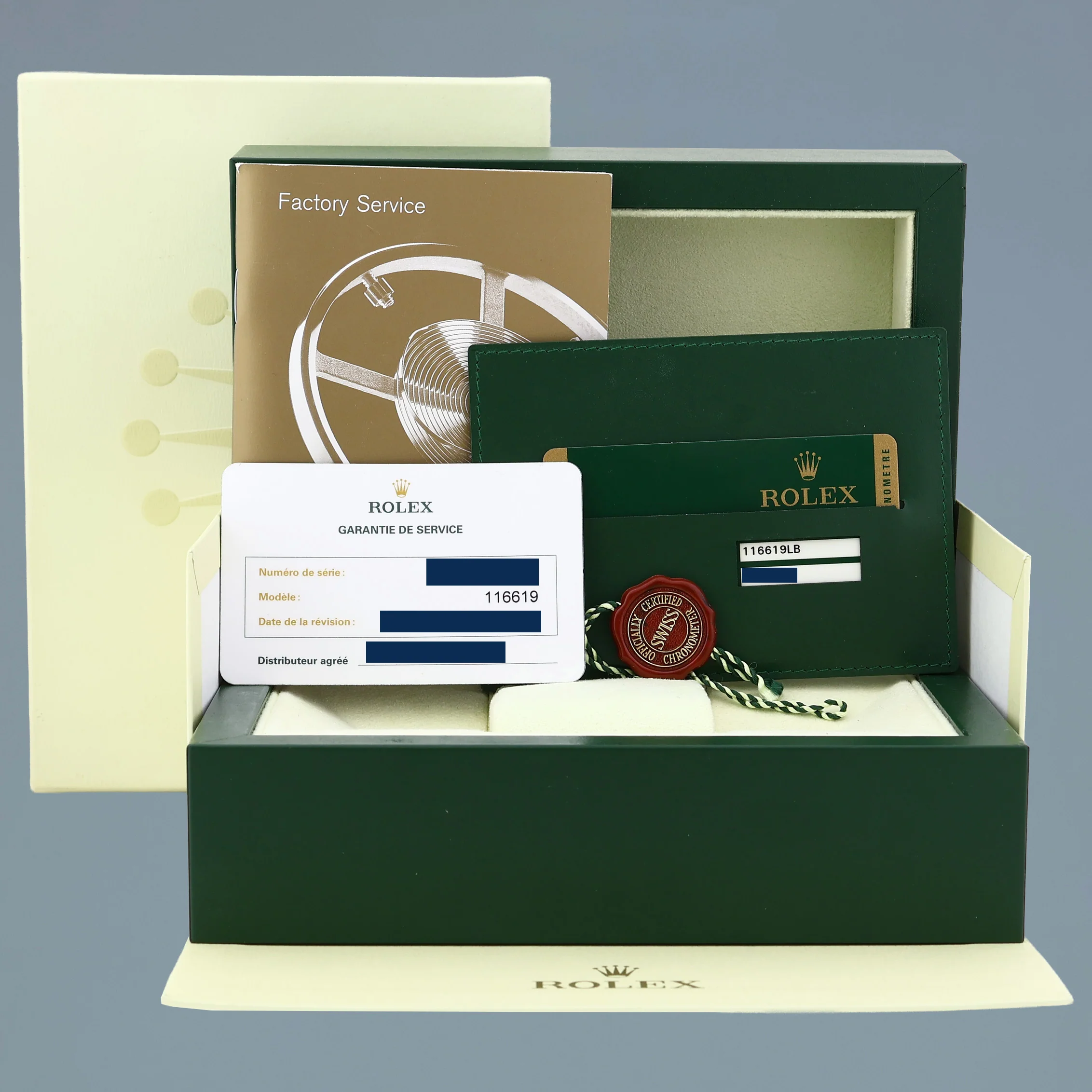 2021 RSC PAPERS Rolex Submariner Blue Smurf 116619 White Gold 40mm Watch Box - Image 7
