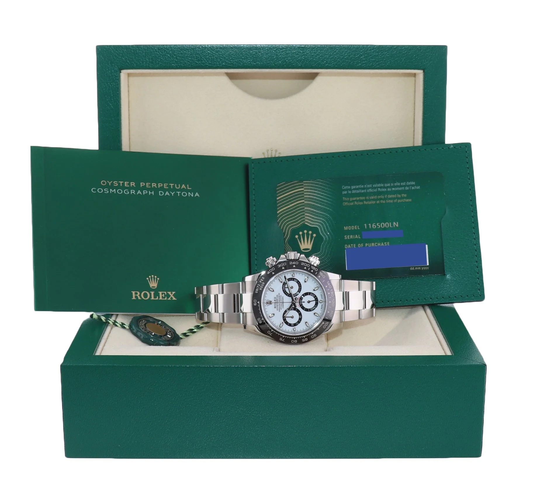 2022 NEW PAPERS Rolex Daytona 116500LN White Ceramic Panda 40mm Watch Box - Image 7