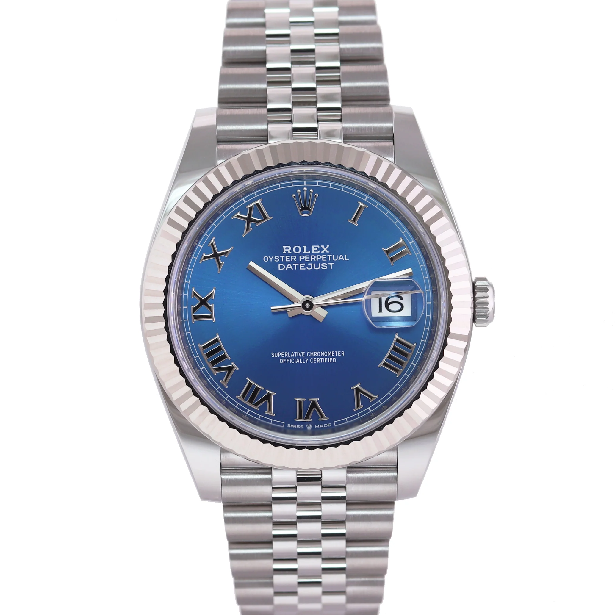 2022 MINT Rolex DateJust 41 41mm Blue Roman Jubilee Fluted 126334 Watch Box - Image 2