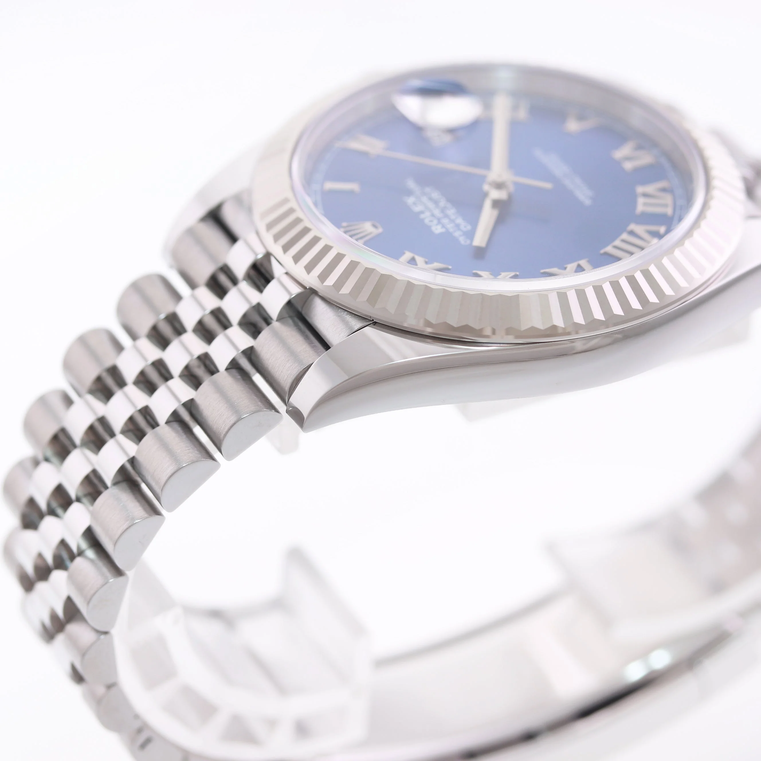 2022 MINT Rolex DateJust 41 41mm Blue Roman Jubilee Fluted 126334 Watch Box - Image 7