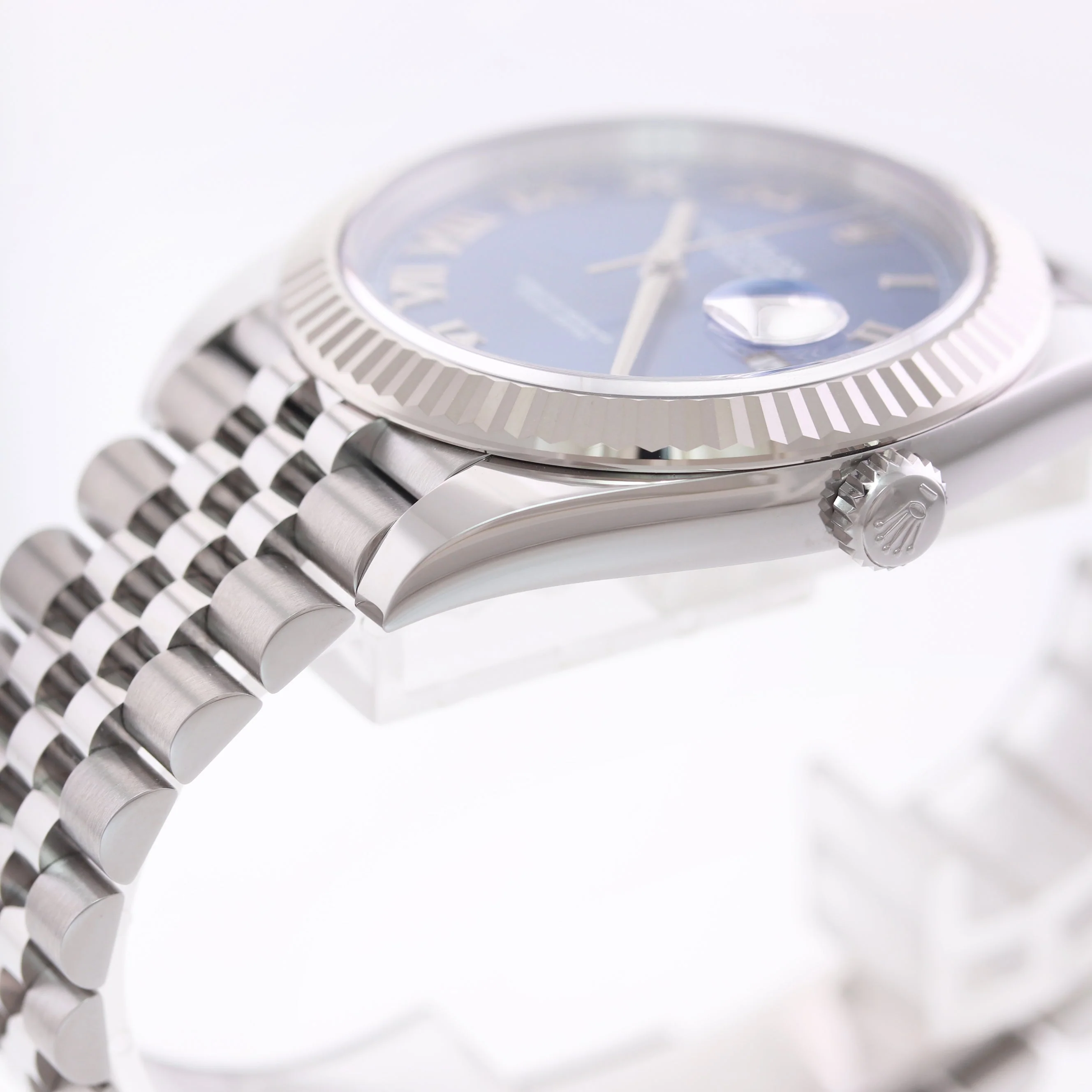 2022 MINT Rolex DateJust 41 41mm Blue Roman Jubilee Fluted 126334 Watch Box - Image 9