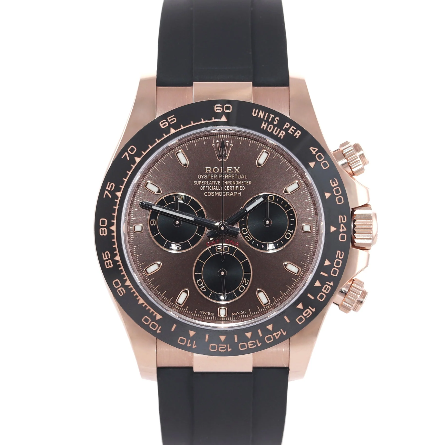 2023 MINT Rolex Daytona Ceramic 116515LN Rose Gold Chocolate Stick Oysterflex Watch - Image 2