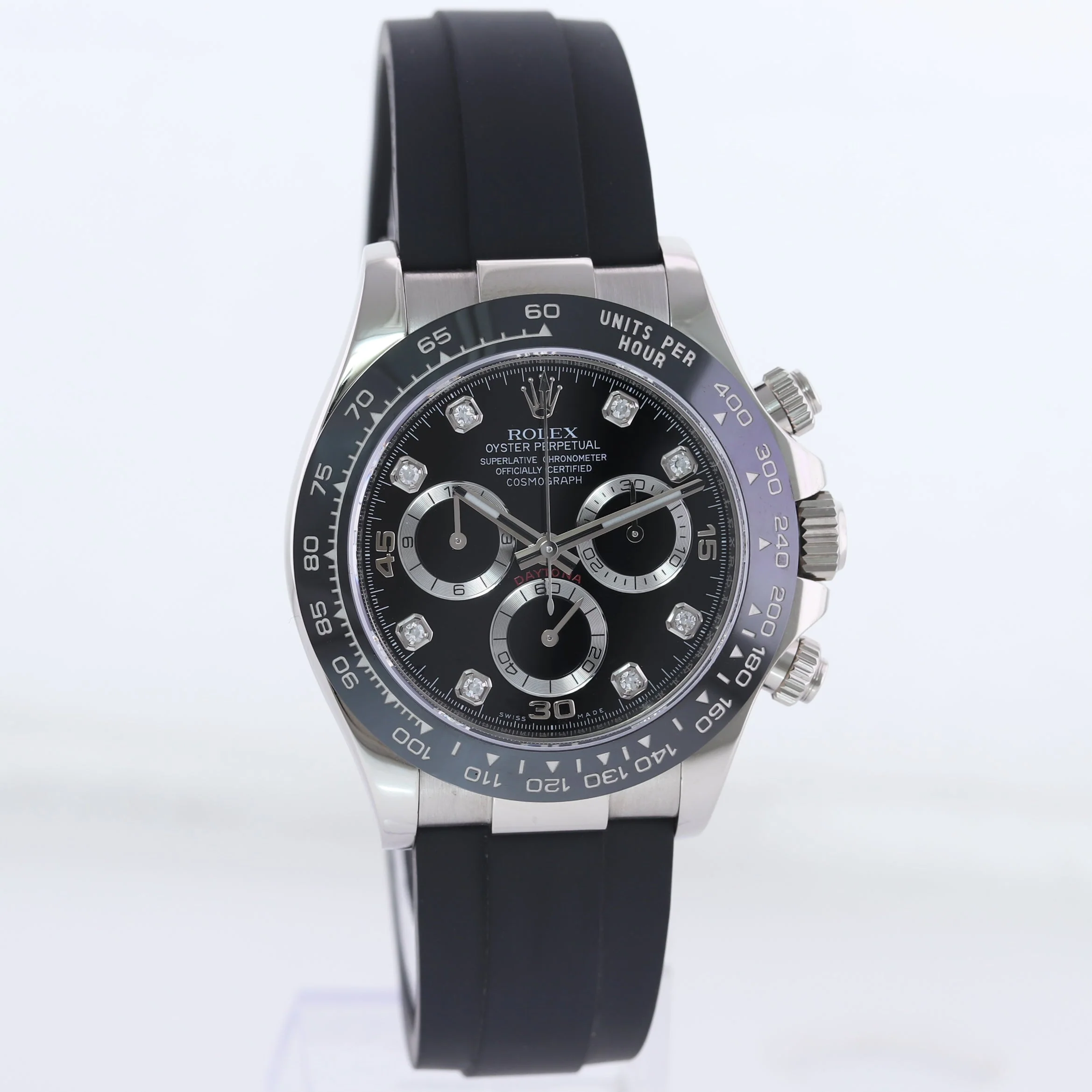 2023 MINT Rolex Daytona Oysterflex 116519LN White Gold Ceramic Diamond Watch Box - Image 3