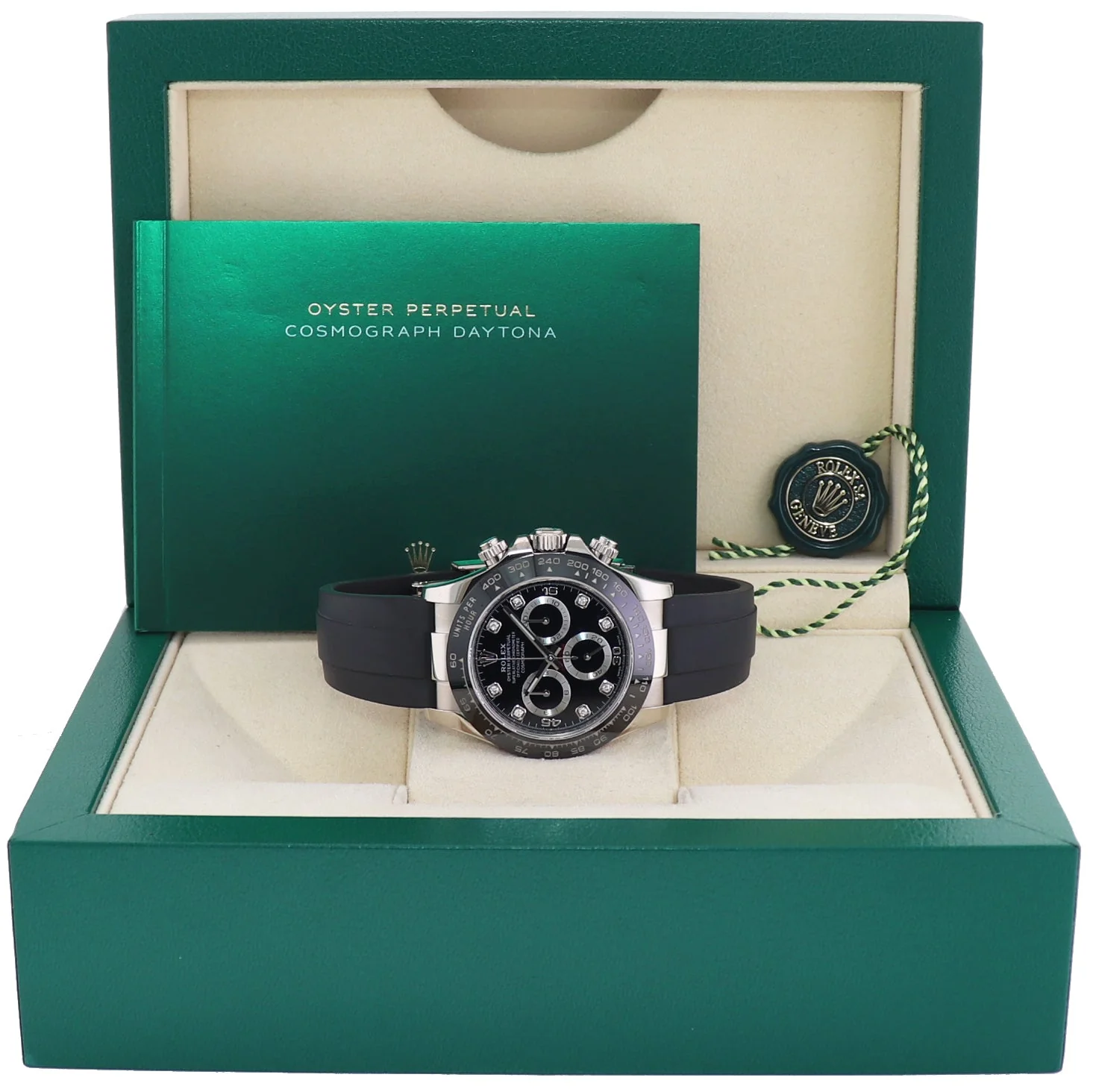 2023 MINT Rolex Daytona Oysterflex 116519LN White Gold Ceramic Diamond Watch Box - Image 8