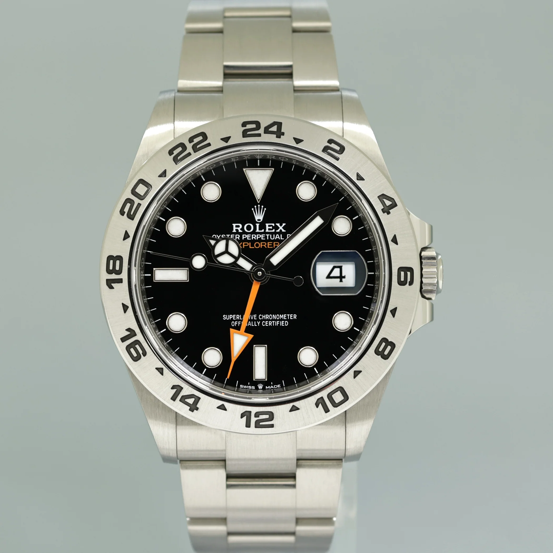 2023 Mint Rolex Explorer II 42mm 226570 Black Dial Steel Date Watch Box - Image 2