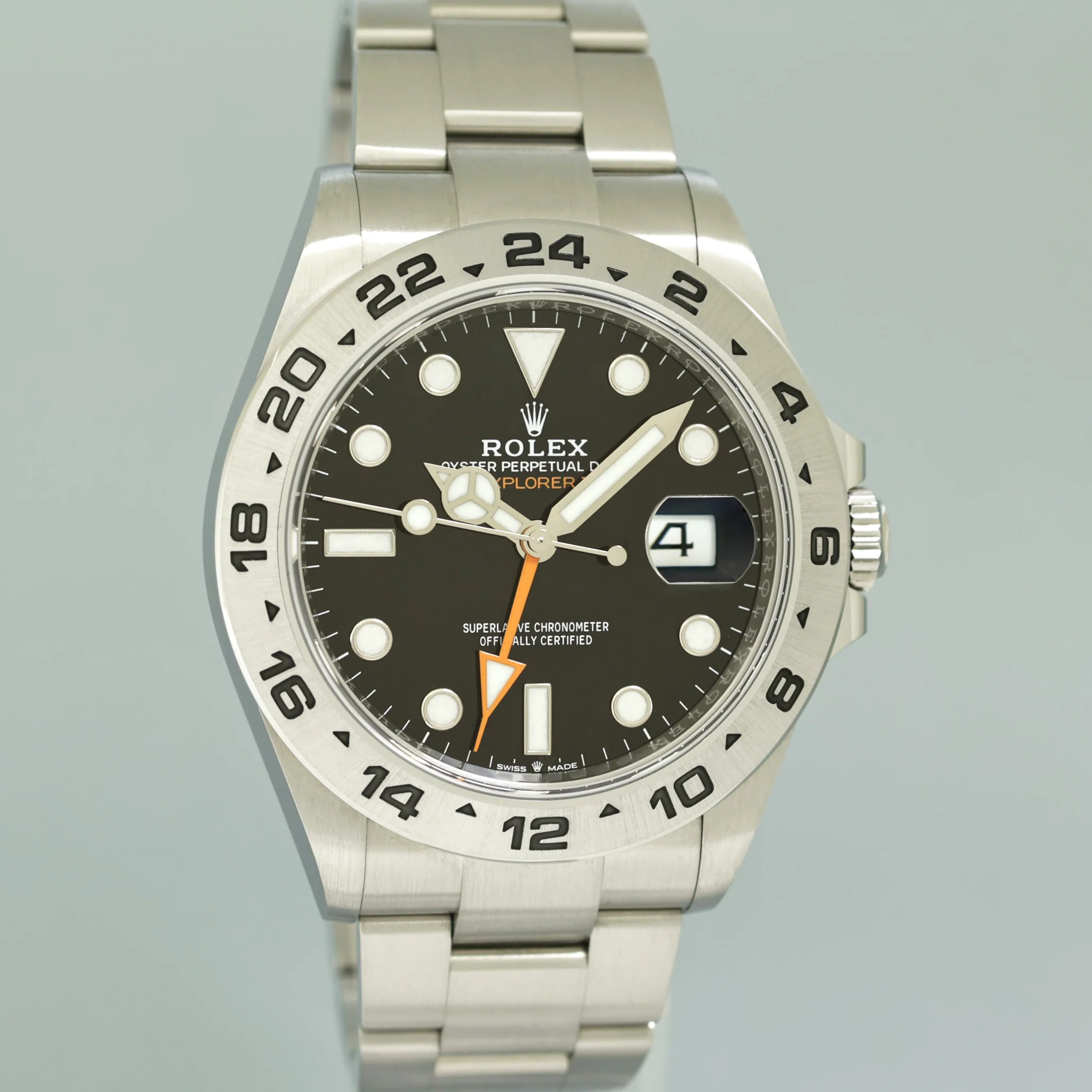2023 Mint Rolex Explorer II 42mm 226570 Black Dial Steel Date Watch Box - Image 3