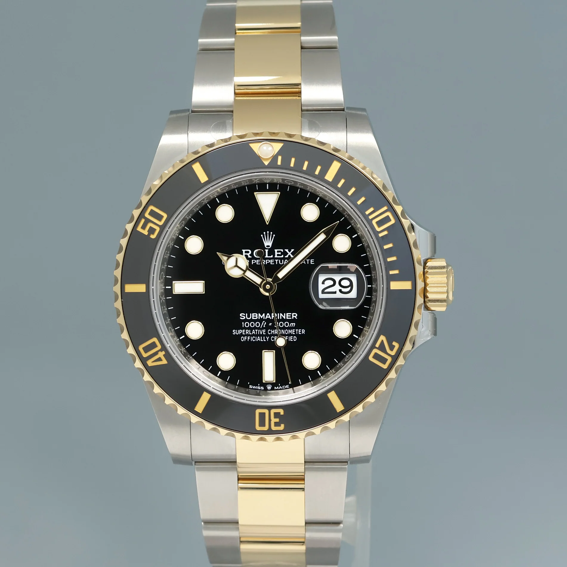 2023 NEW PAPERS Rolex Submariner 41mm Black 126613LN Two Tone Gold Steel Watch Box - Image 2