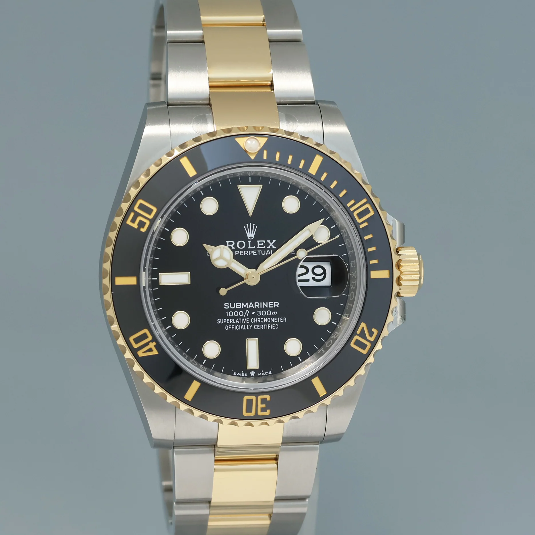 2023 NEW PAPERS Rolex Submariner 41mm Black 126613LN Two Tone Gold Steel Watch Box - Image 3