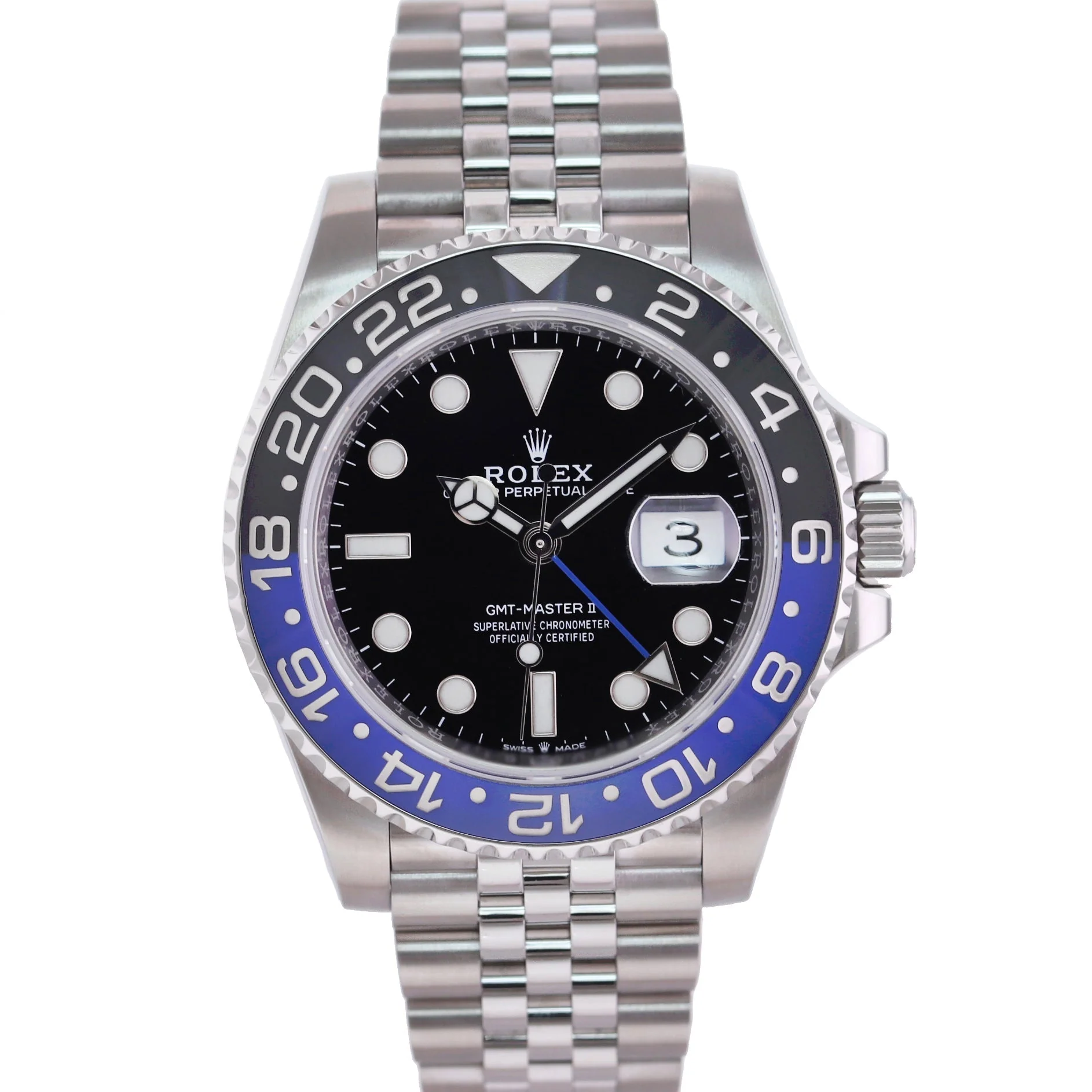 2022 MINT Rolex GMT Master II Batman Blue Jubilee Ceramic 126710BLNR Watch Box - Image 2