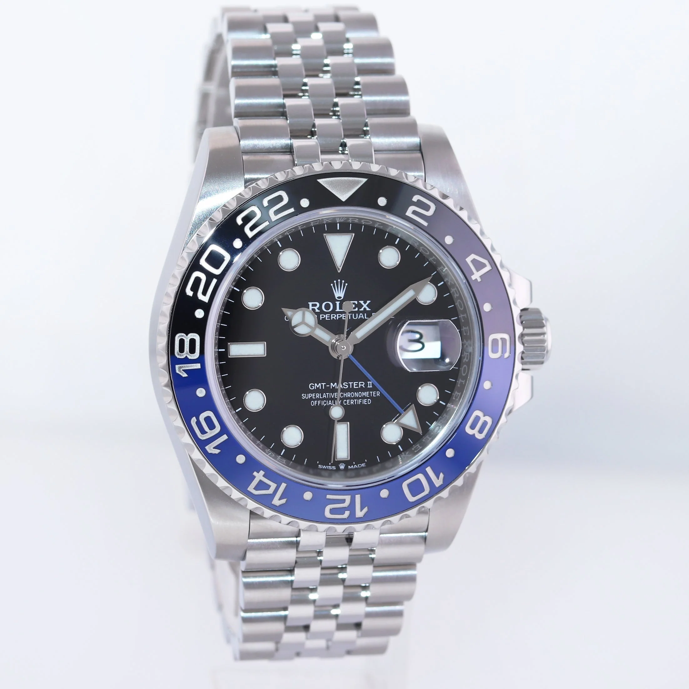 2022 MINT Rolex GMT Master II Batman Blue Jubilee Ceramic 126710BLNR Watch Box - Image 3
