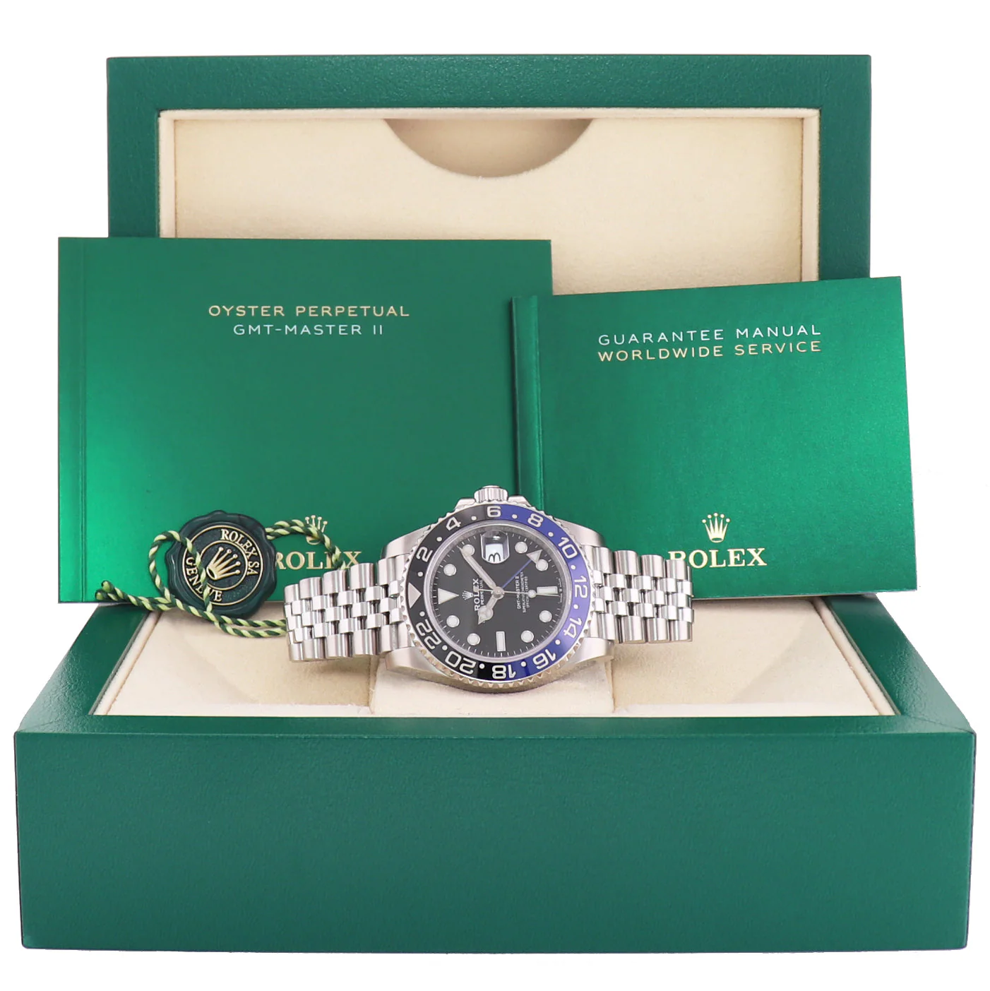 2022 MINT Rolex GMT Master II Batman Blue Jubilee Ceramic 126710BLNR Watch Box - Image 8