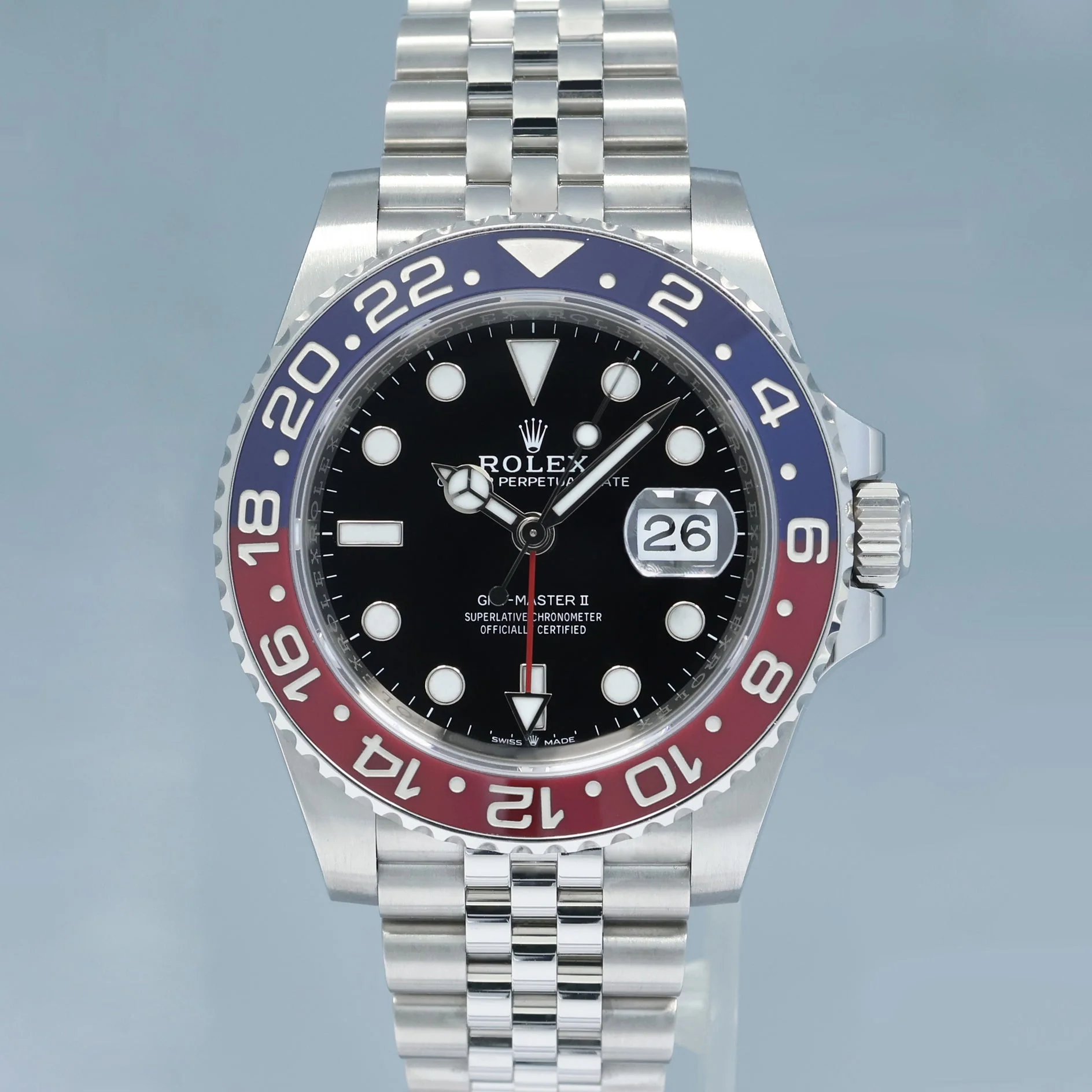 2024 NEW PAPERS 126710BLRO Rolex GMT Master II PEPSI Red Blue Jubilee Ceramic Watch - Image 2