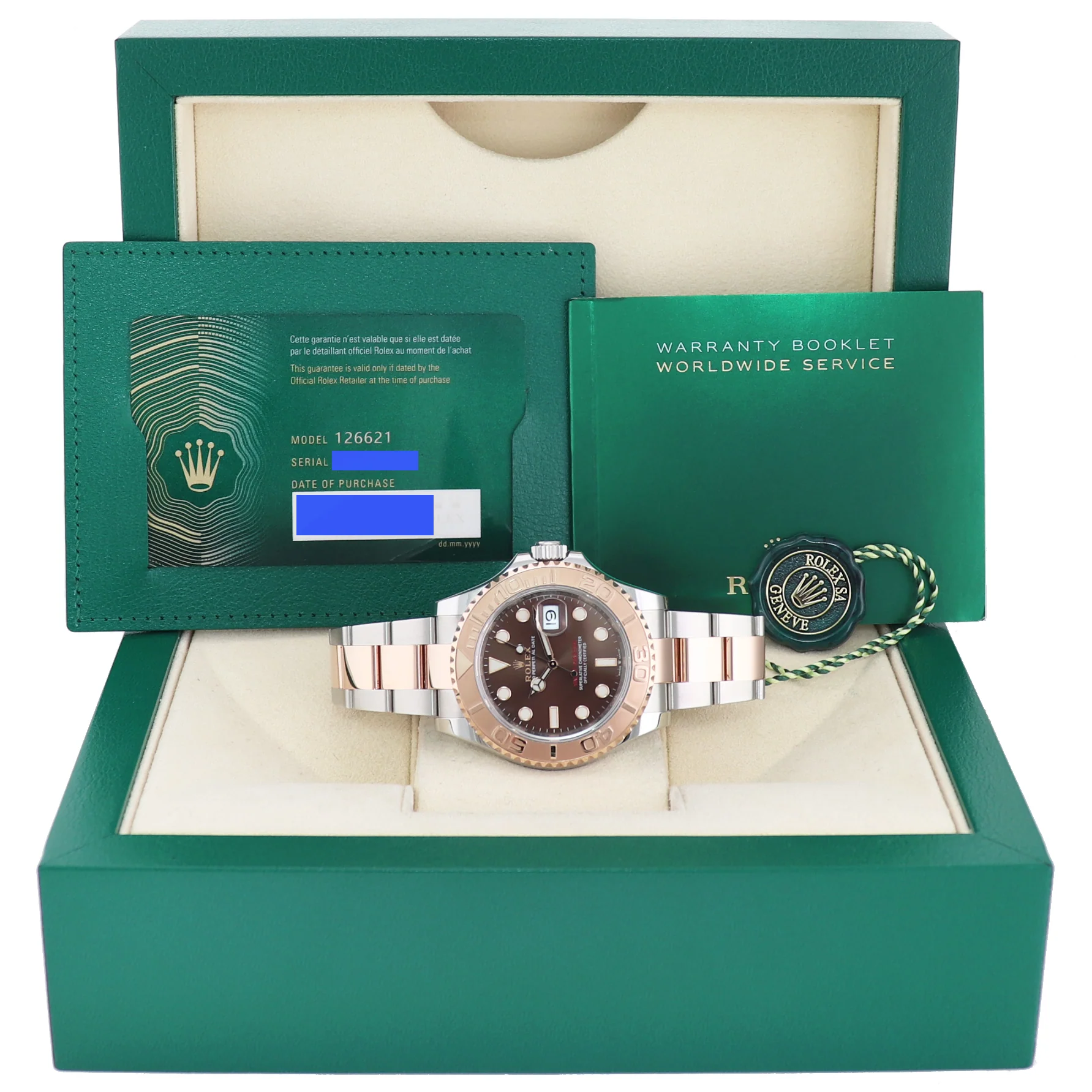 2024 NEW PAPERS Rolex 40mm Yacht-Master 126621 Chocolate Everose Gold Two Tone Watch - Image 8