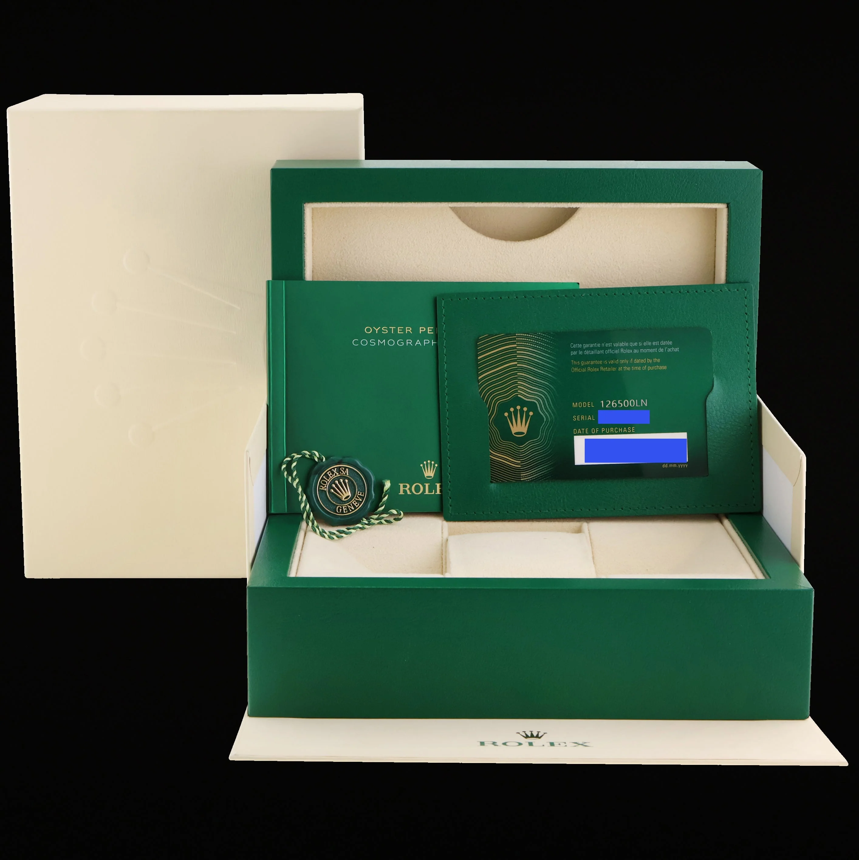 2024 NEW PAPERS Rolex Daytona 126500LN White Panda Ceramic Steel Watch Box - Image 7