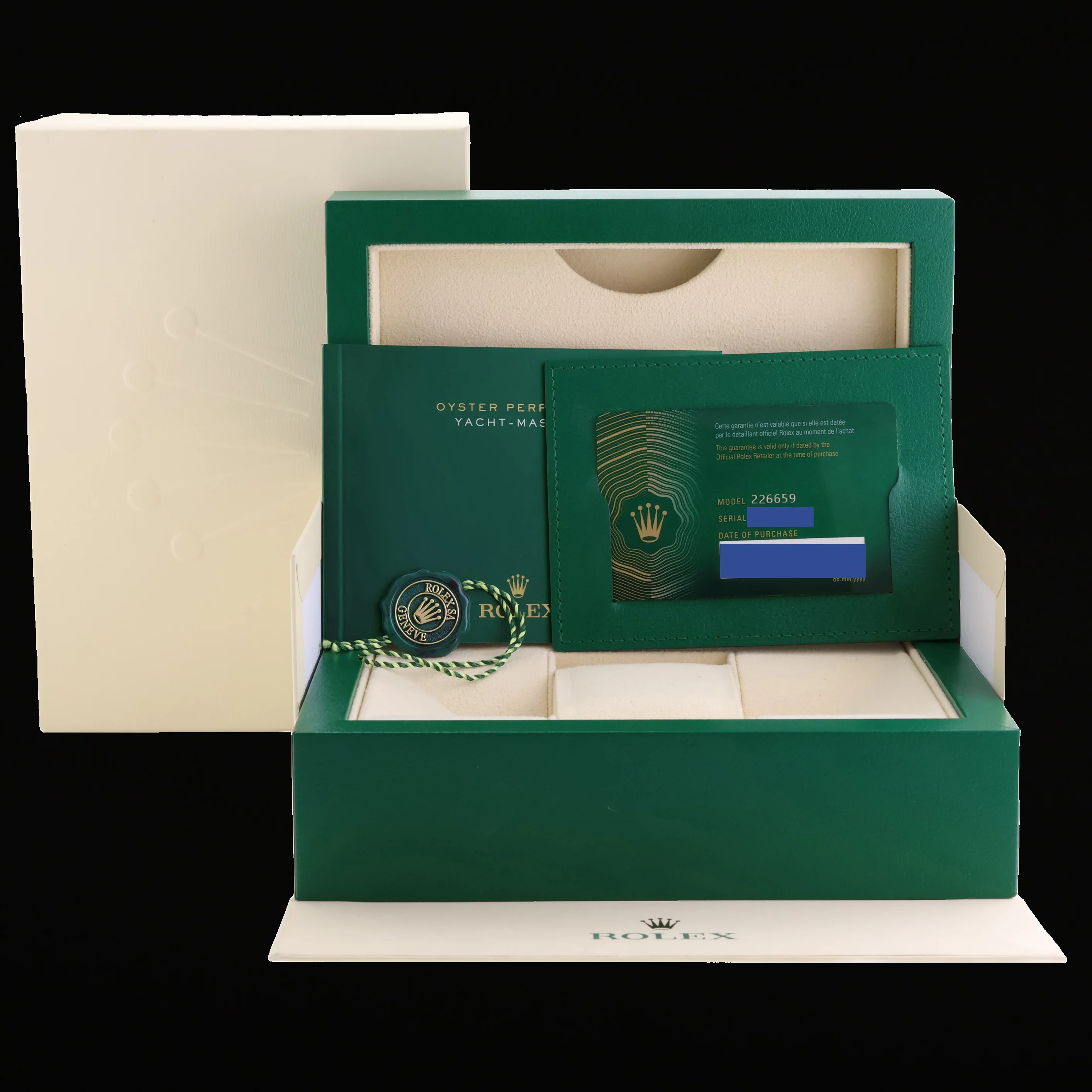 2025 NEW PAPERS Rolex Yacht-Master 226659 White Gold 42mm Oysterflex Watch Box - Image 7