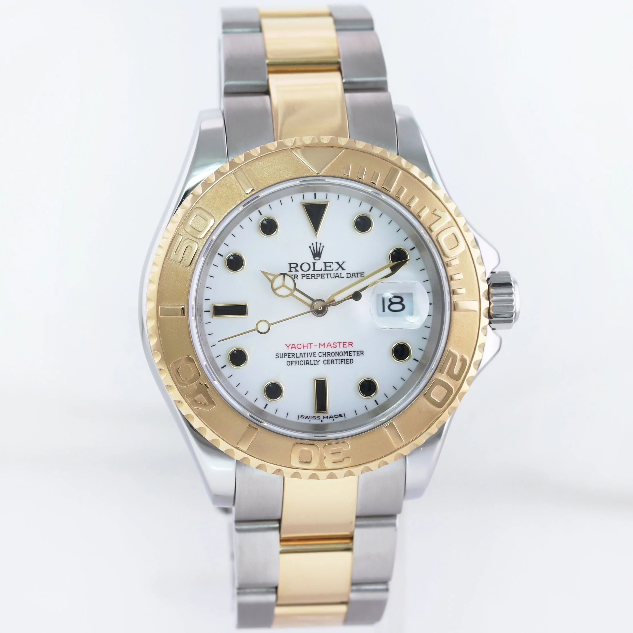 MINT 2005 Rolex Yacht-Master 16623 White Sapphire Two Tone Yellow Gold Watch Box - Image 3