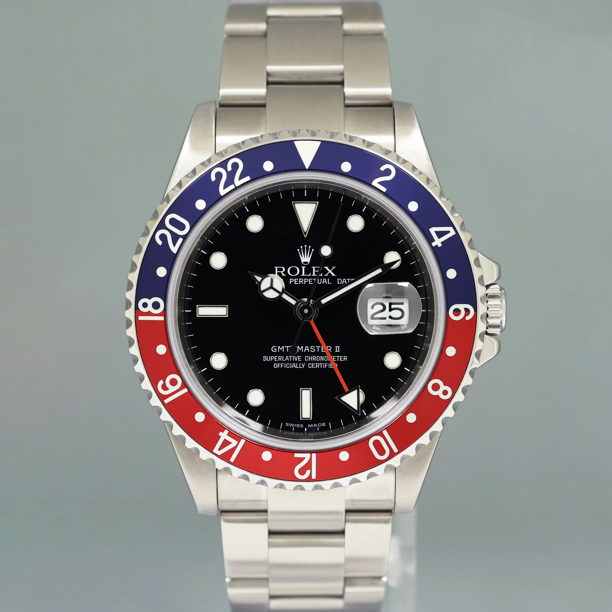 MINT 2007 Rolex GMT-Master II 2 Pepsi Blue Red Rectangular Error Steel 16710 Watch - Image 2