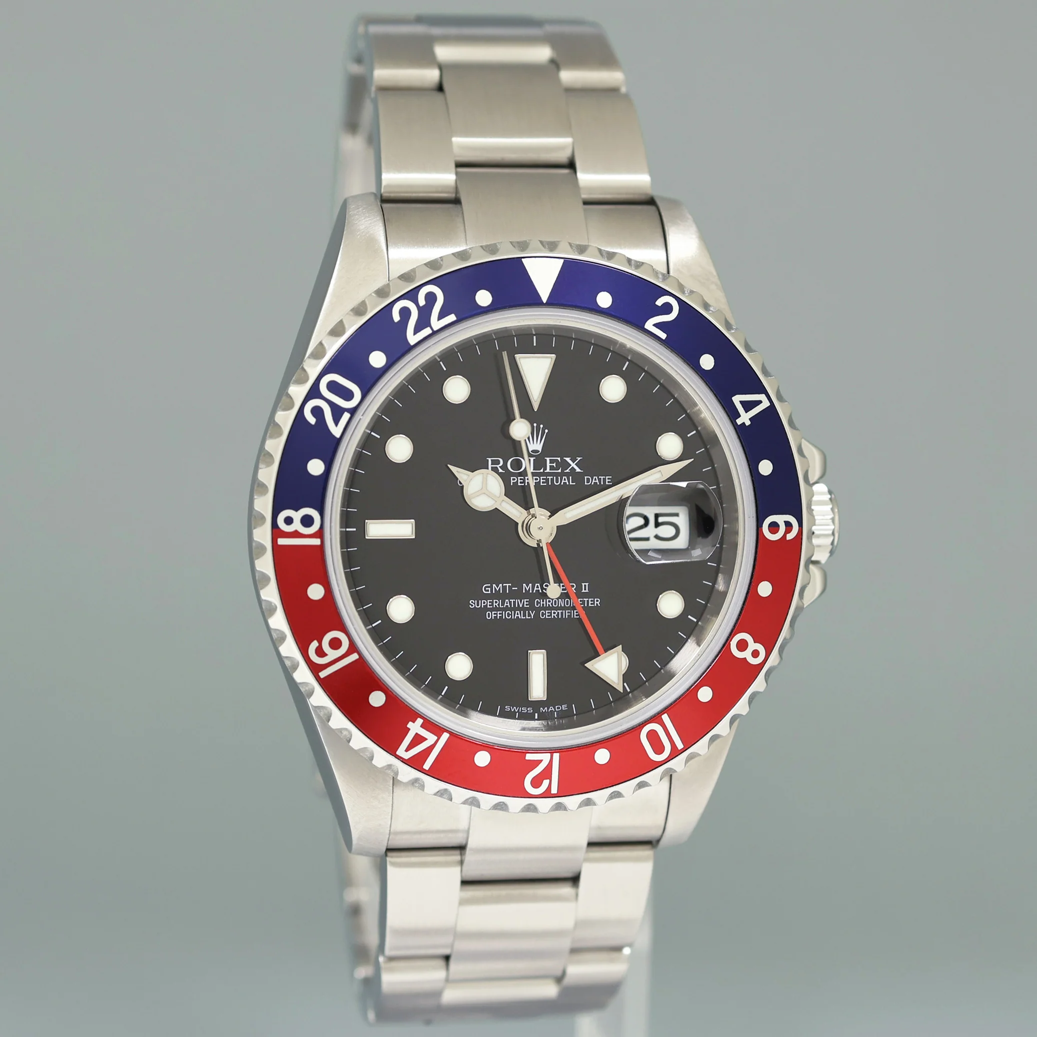 MINT 2007 Rolex GMT-Master II 2 Pepsi Blue Red Rectangular Error Steel 16710 Watch - Image 3