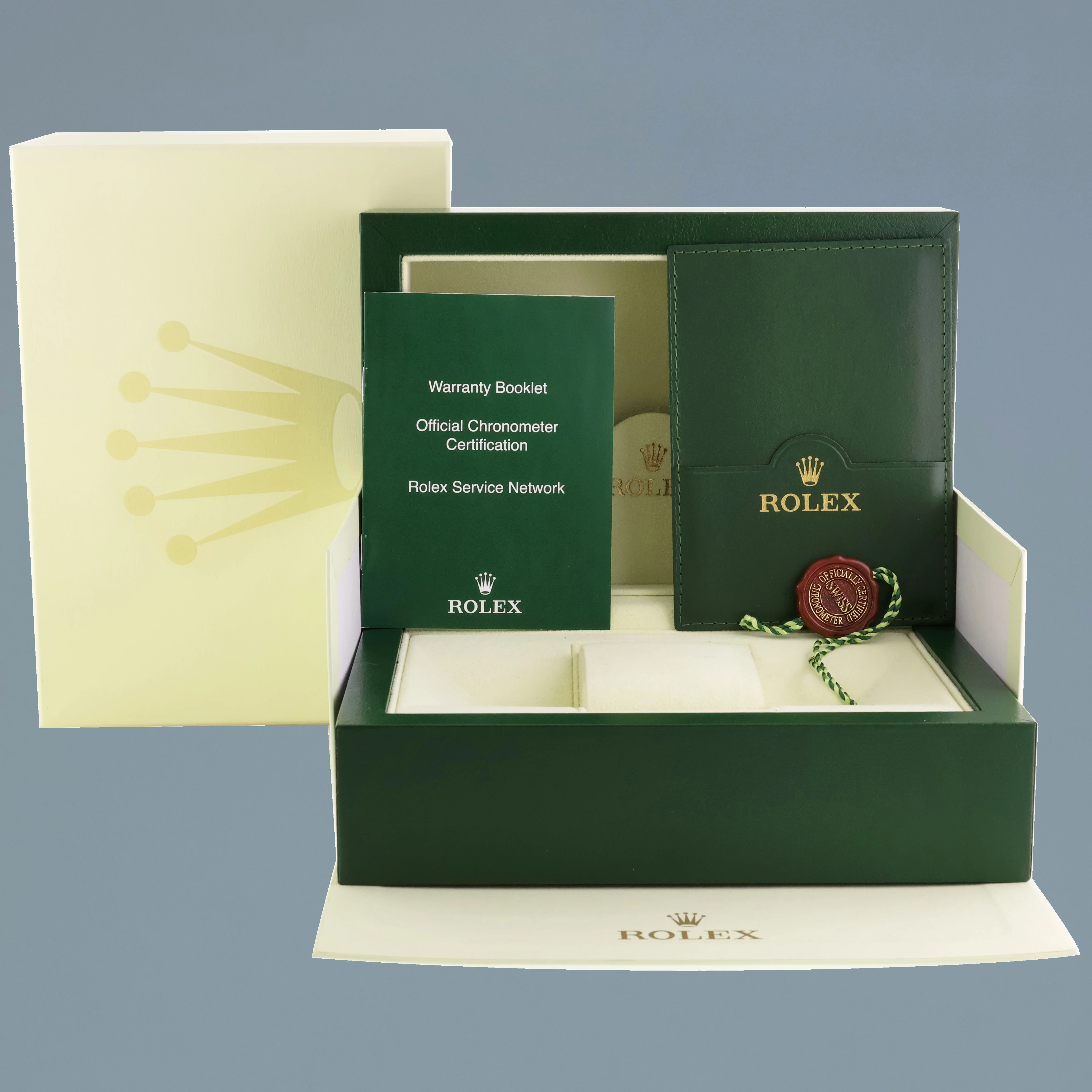 MINT 2008 Rolex Submariner 16613LB Yellow Gold Two Tone Steel Blue Watch Box - Image 7