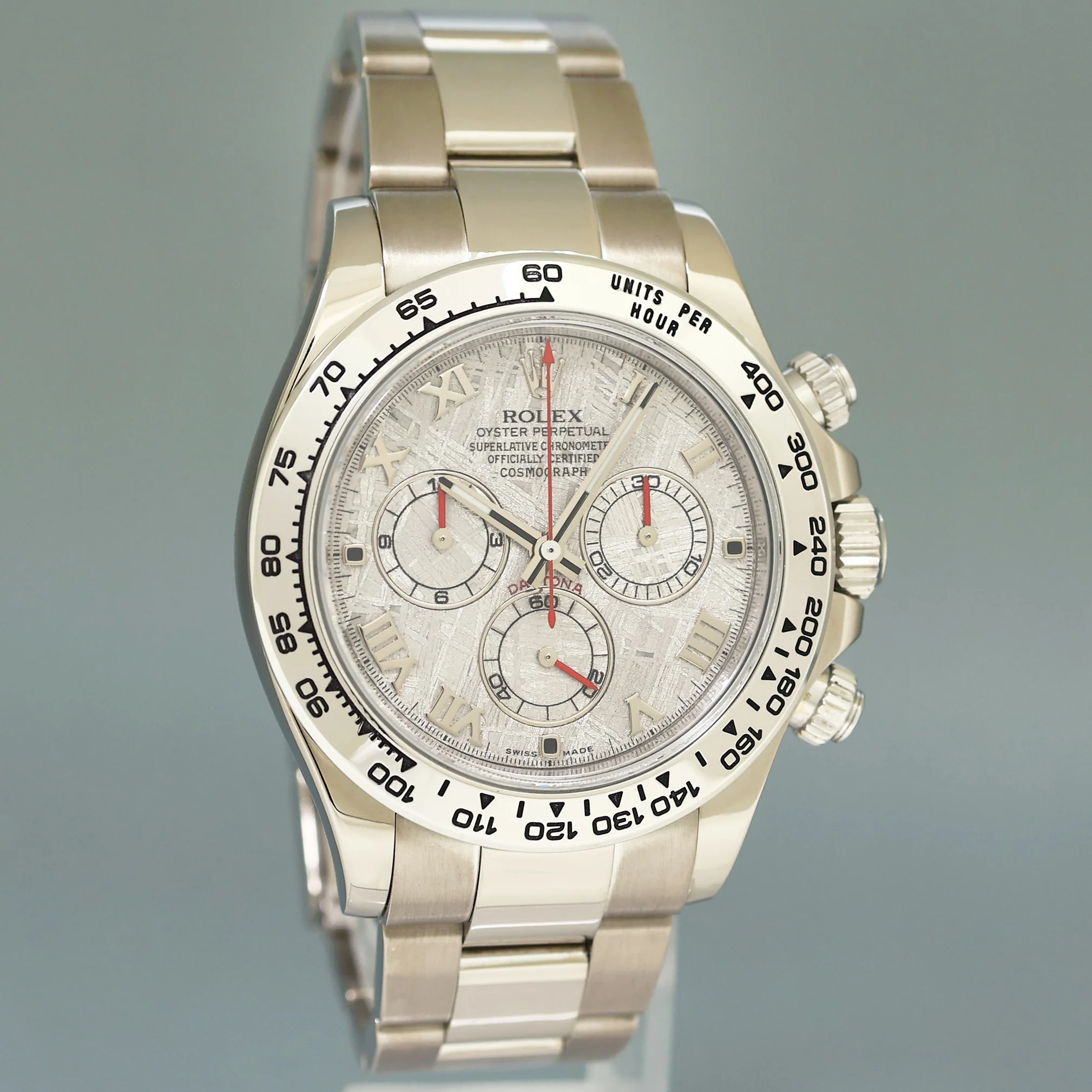 MINT 2015 Rolex Daytona Meteorite Roman 116509 White Gold Chronograph Watch Box - Image 3