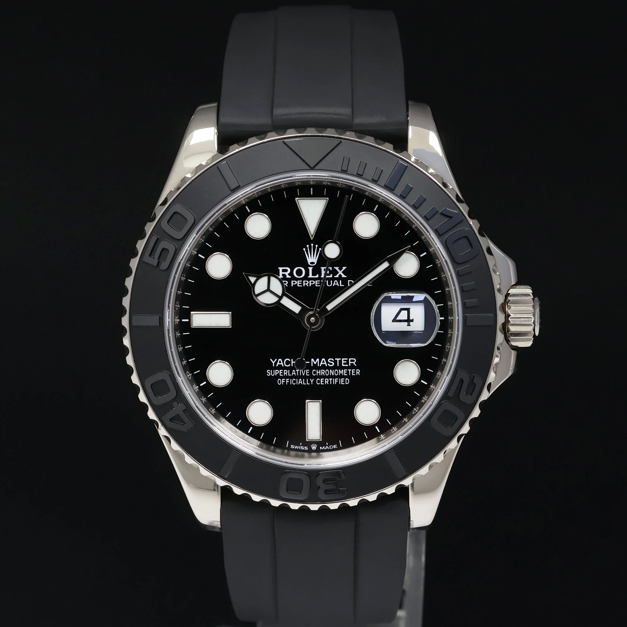 MINT 2022 Rolex Yacht-Master 226659 White Gold 42mm Oysterflex Rubber Watch Box - Image 2