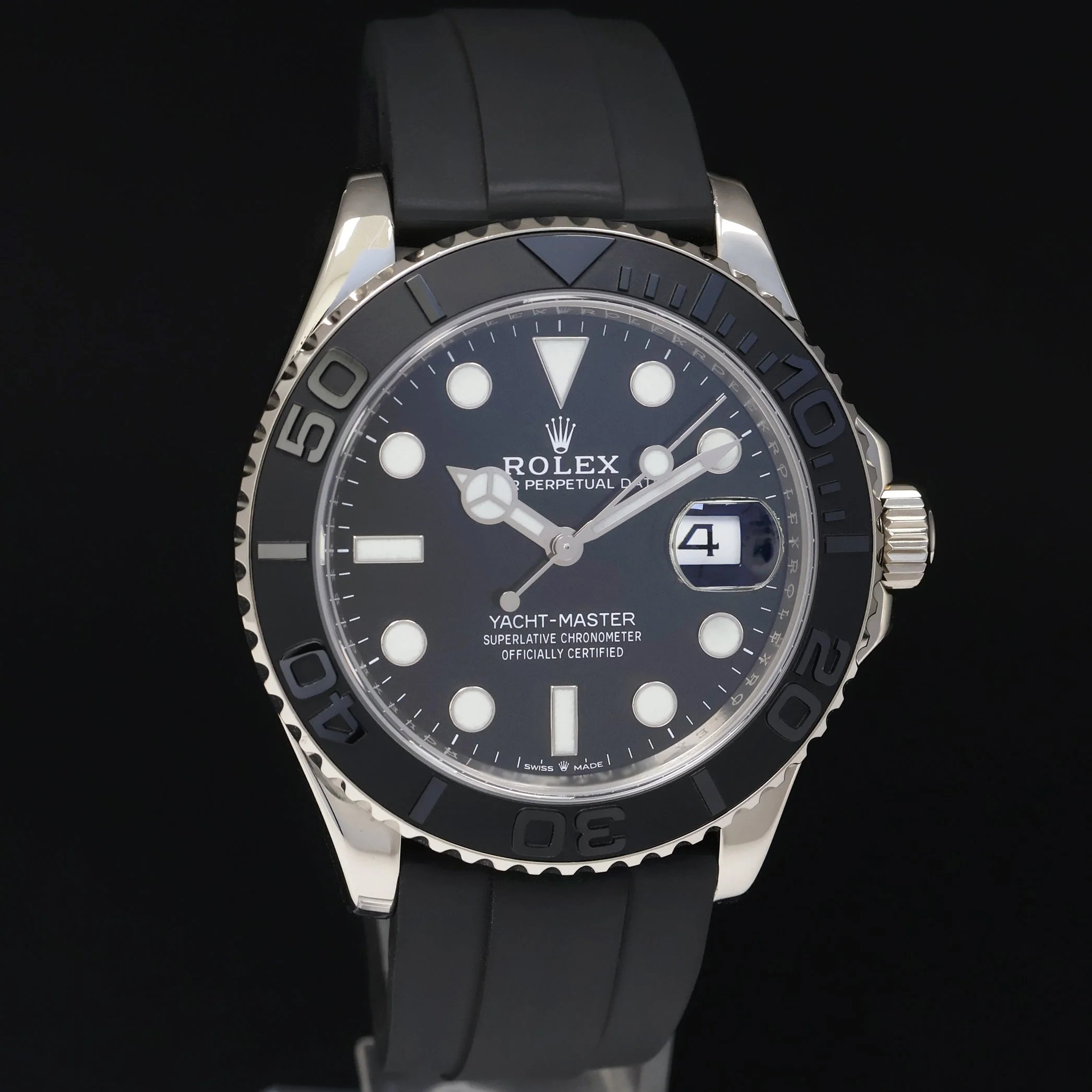 MINT 2022 Rolex Yacht-Master 226659 White Gold 42mm Oysterflex Rubber Watch Box - Image 3
