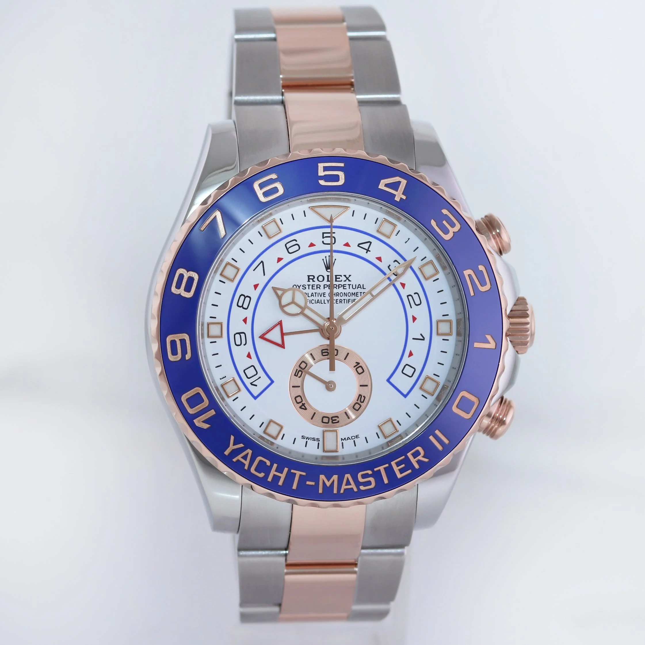 MINT 2023 Rolex Yacht-Master II 116681 Steel Everose Gold Mercedes Hands Watch Box - Image 3