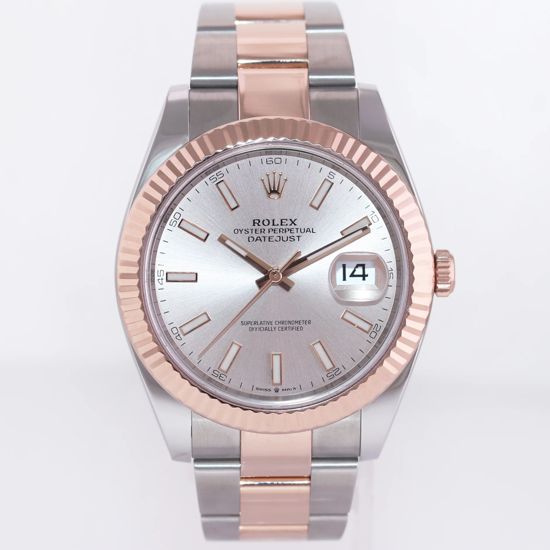 MINT 2024 Rolex DateJust 41 126331 Sundust Rose Gold Two-Tone Oyster Watch Box - Image 2