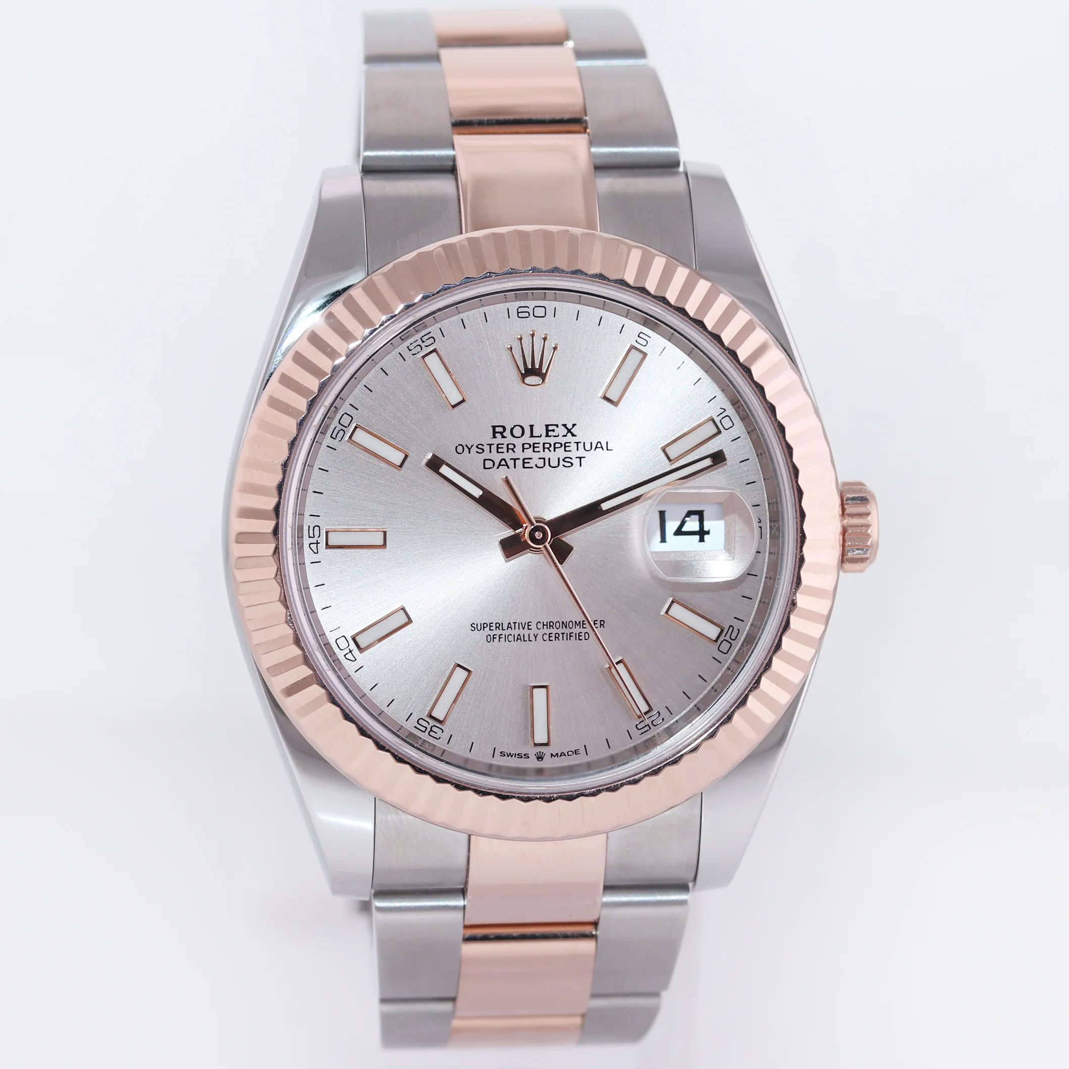 MINT 2024 Rolex DateJust 41 126331 Sundust Rose Gold Two-Tone Oyster Watch Box - Image 3