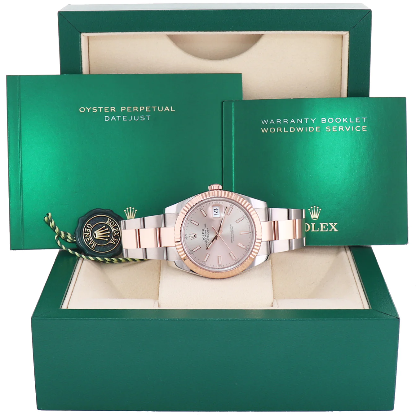 MINT 2024 Rolex DateJust 41 126331 Sundust Rose Gold Two-Tone Oyster Watch Box - Image 8