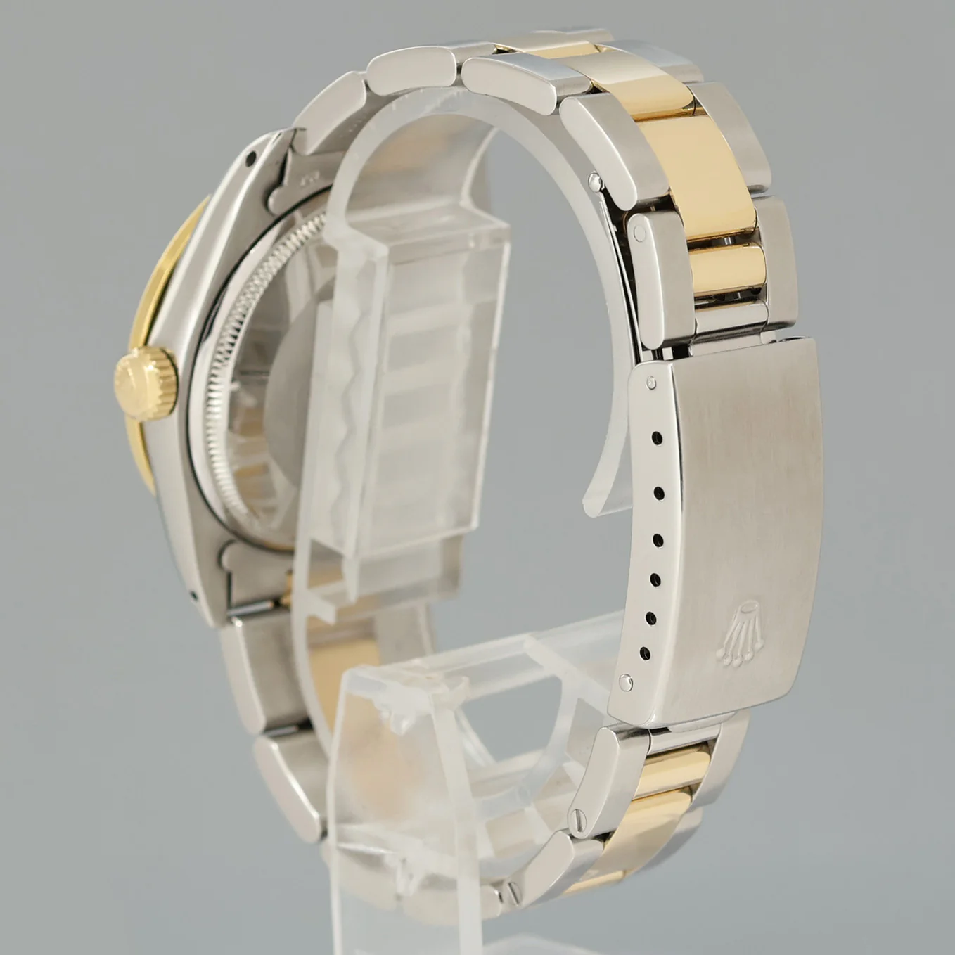 MINT DIAMOND Rolex Oyster Perpetual 1500 Date Two Tone Gold Champagne Oyster Watch - Image 5