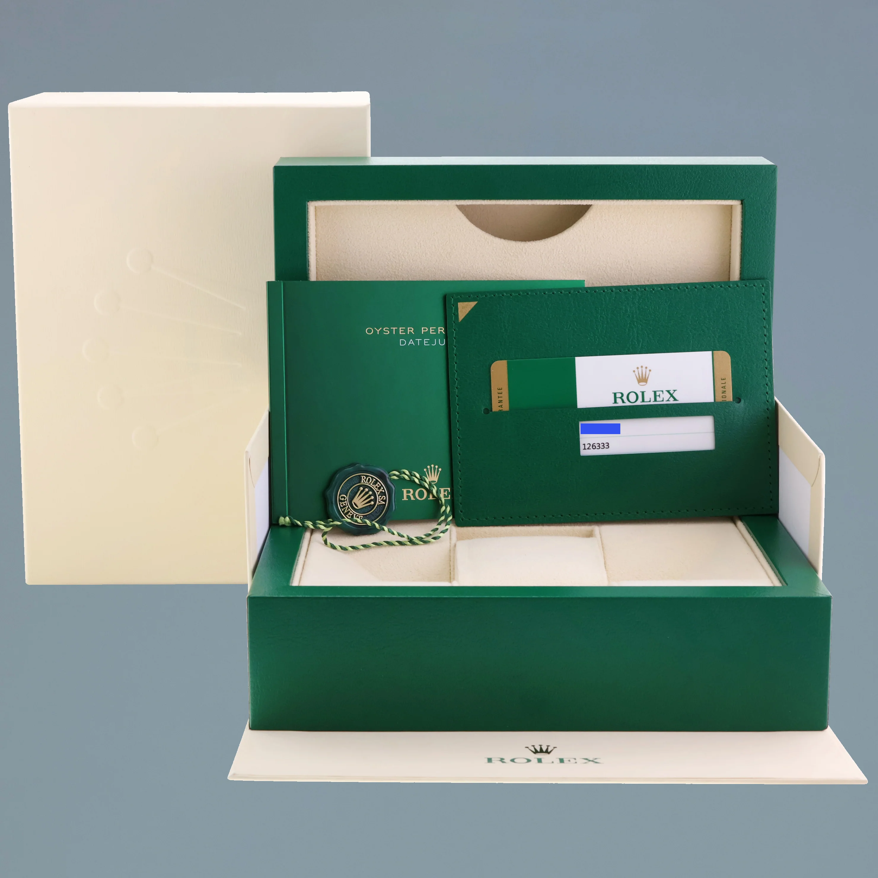 MINT PAPERS 126333 Rolex DateJust 41 Two Tone Yellow Gold Champagne Watch Box - Image 7