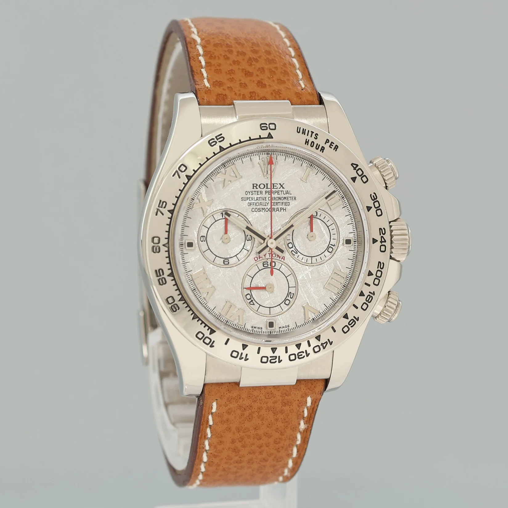 2023 RSC PAPERS Rolex Daytona White Gold 116519 Meteorite Roman Leather Watch Box - Image 3
